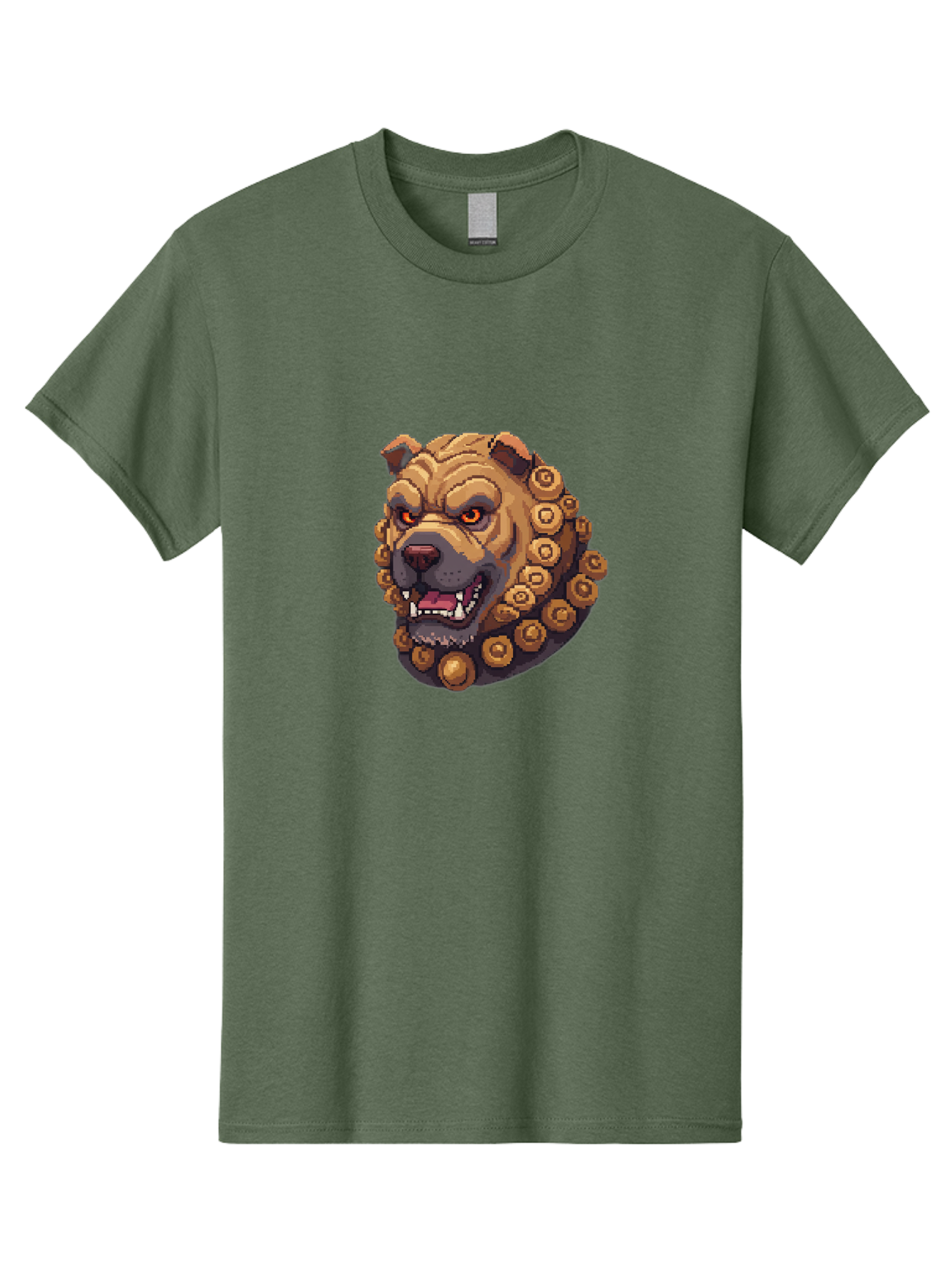 Pixelated-Dog-Head-With-Spiked-Collar Men'S Graphic Tee, 100% Cotton, Comfortable Casual Summer Wear, Machine Washable, Vintage Camera, Old Camera, Antique Camera, Black Camera, Classic Photography, Photography Equipment, Nostalgic Device, Bag976