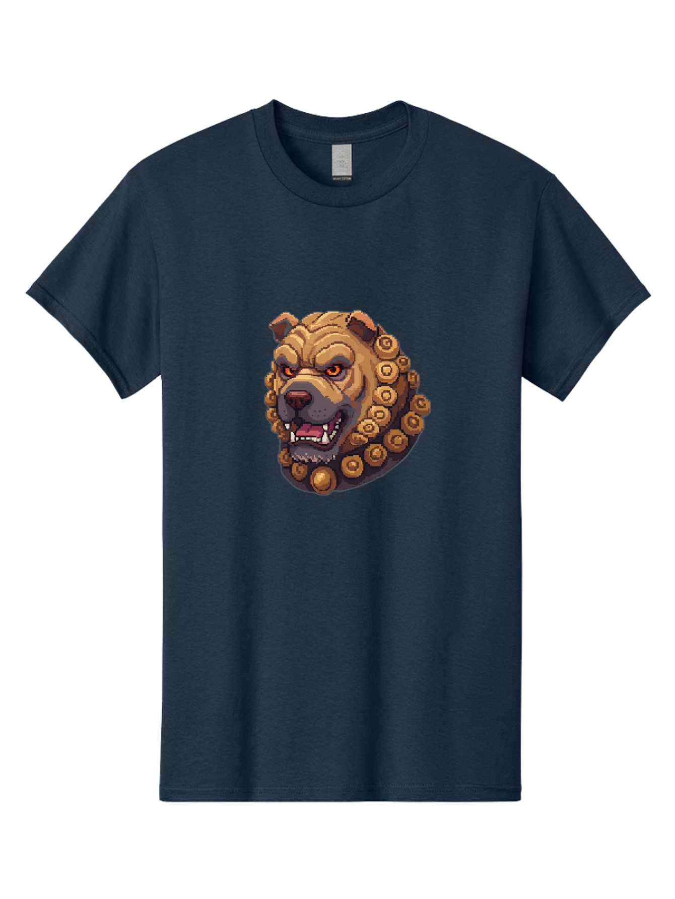 Pixelated-Dog-Head-With-Spiked-Collar Men'S Graphic Tee, 100% Cotton, Comfortable Casual Summer Wear, Machine Washable, Vintage Camera, Old Camera, Antique Camera, Black Camera, Classic Photography, Photography Equipment, Nostalgic Device, Bag976