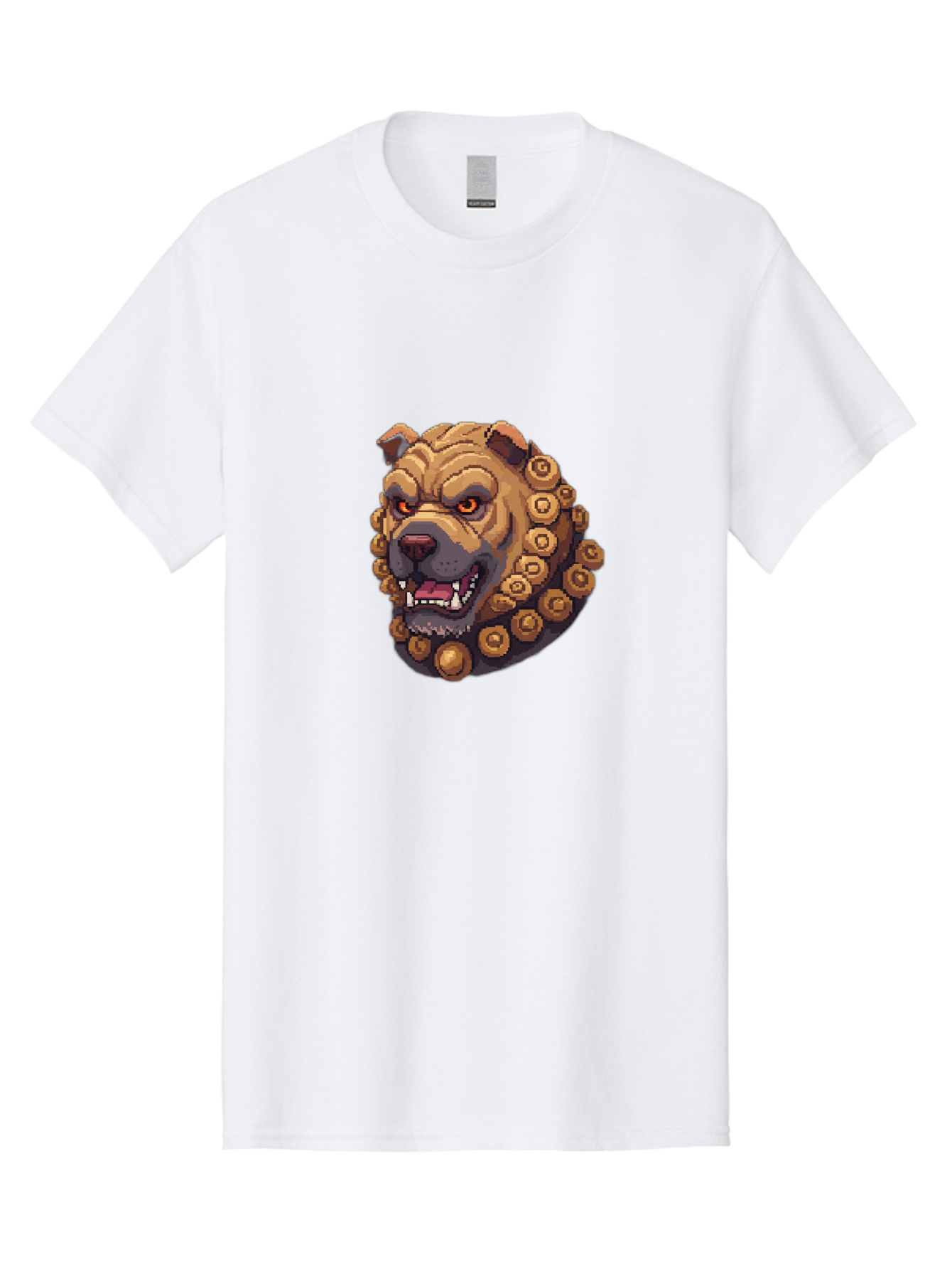 Pixelated-Dog-Head-With-Spiked-Collar Men'S Graphic Tee, 100% Cotton, Comfortable Casual Summer Wear, Machine Washable, Vintage Camera, Old Camera, Antique Camera, Black Camera, Classic Photography, Photography Equipment, Nostalgic Device, Bag976