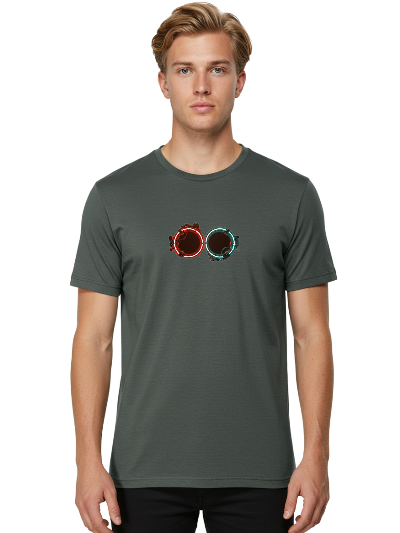 Portals Men'S Graphic Tee, 100% Cotton, Comfortable Casual Summer Wear, Machine Washable, Vintage Camera, Old Camera, Antique Camera, Black Camera, Classic Photography, Photography Equipment, Nostalgic Device, Film Camera, Camera Art Bag980