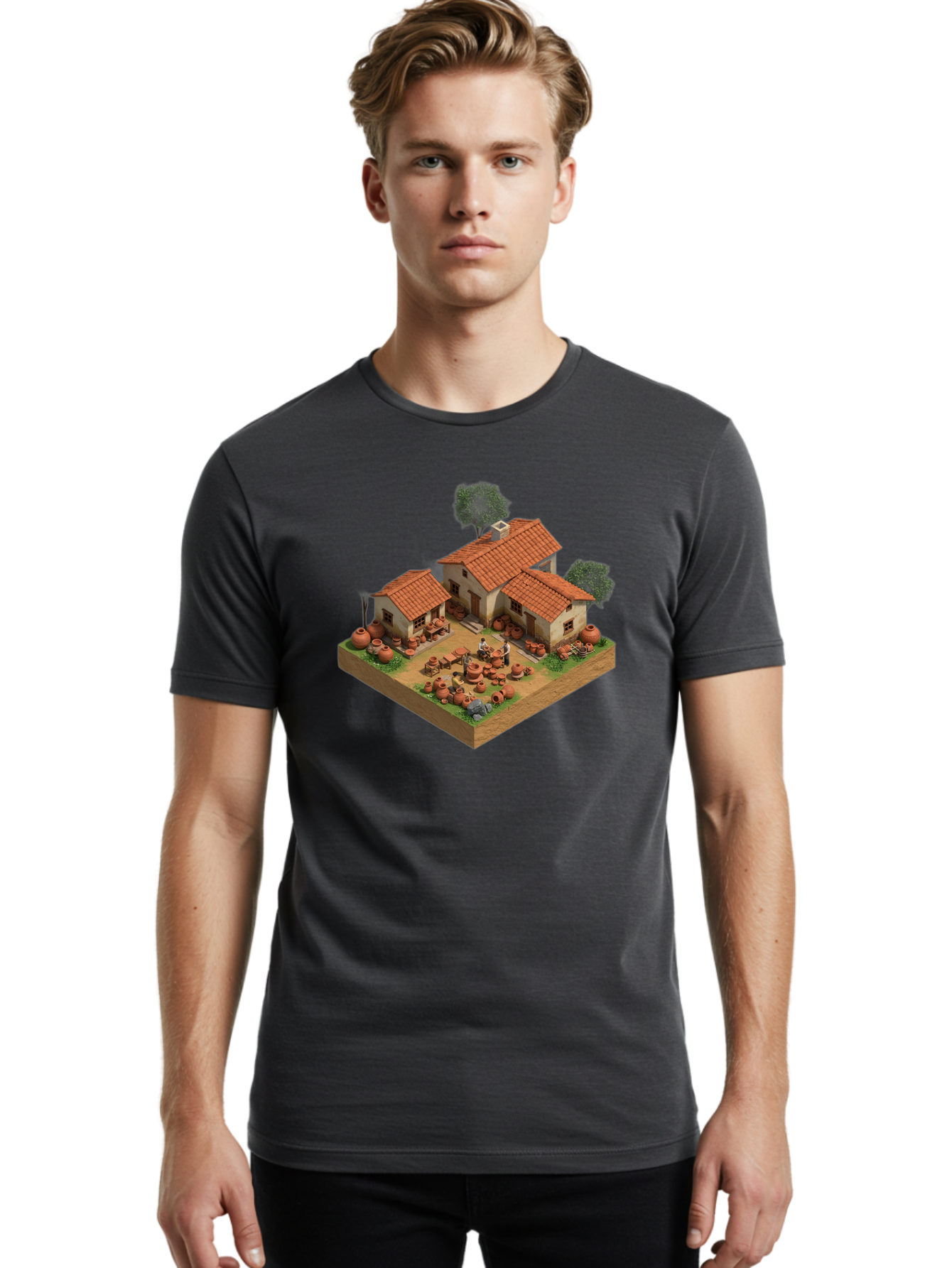 Pottery-Workshop Men'S Graphic Tee, 100% Cotton, Comfortable Casual Summer Wear, Machine Washable, Vintage Camera, Old Camera, Antique Camera, Black Camera, Classic Photography, Photography Equipment, Nostalgic Device, Film Camera, Camera Art Bag982