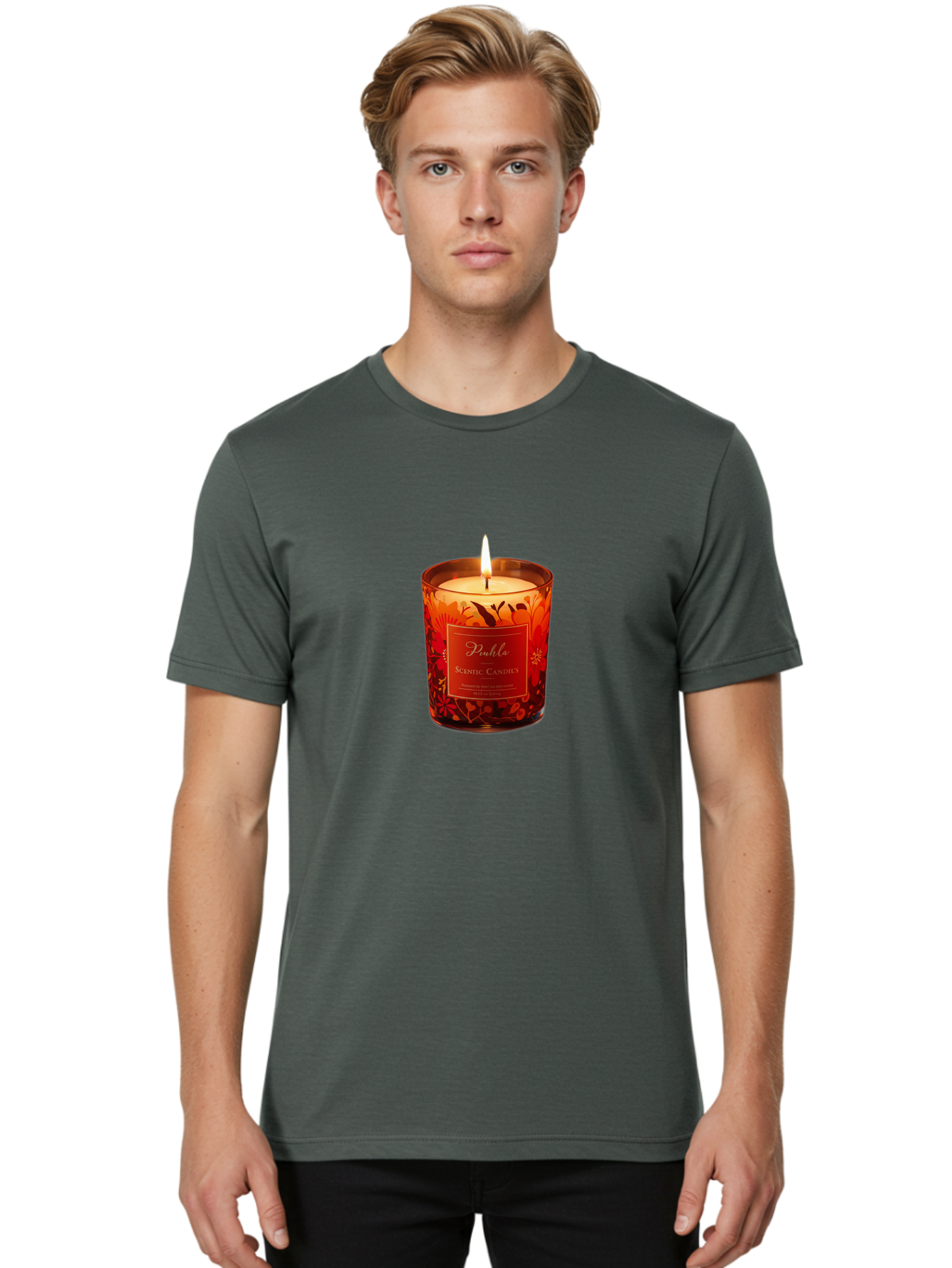 Puhla-Scentic-Candle Men'S Graphic Tee, 100% Cotton, Comfortable Casual Summer Wear, Machine Washable, Vintage Camera, Old Camera, Antique Camera, Black Camera, Classic Photography, Photography Equipment, Nostalgic Device, Film Camera, Bag983