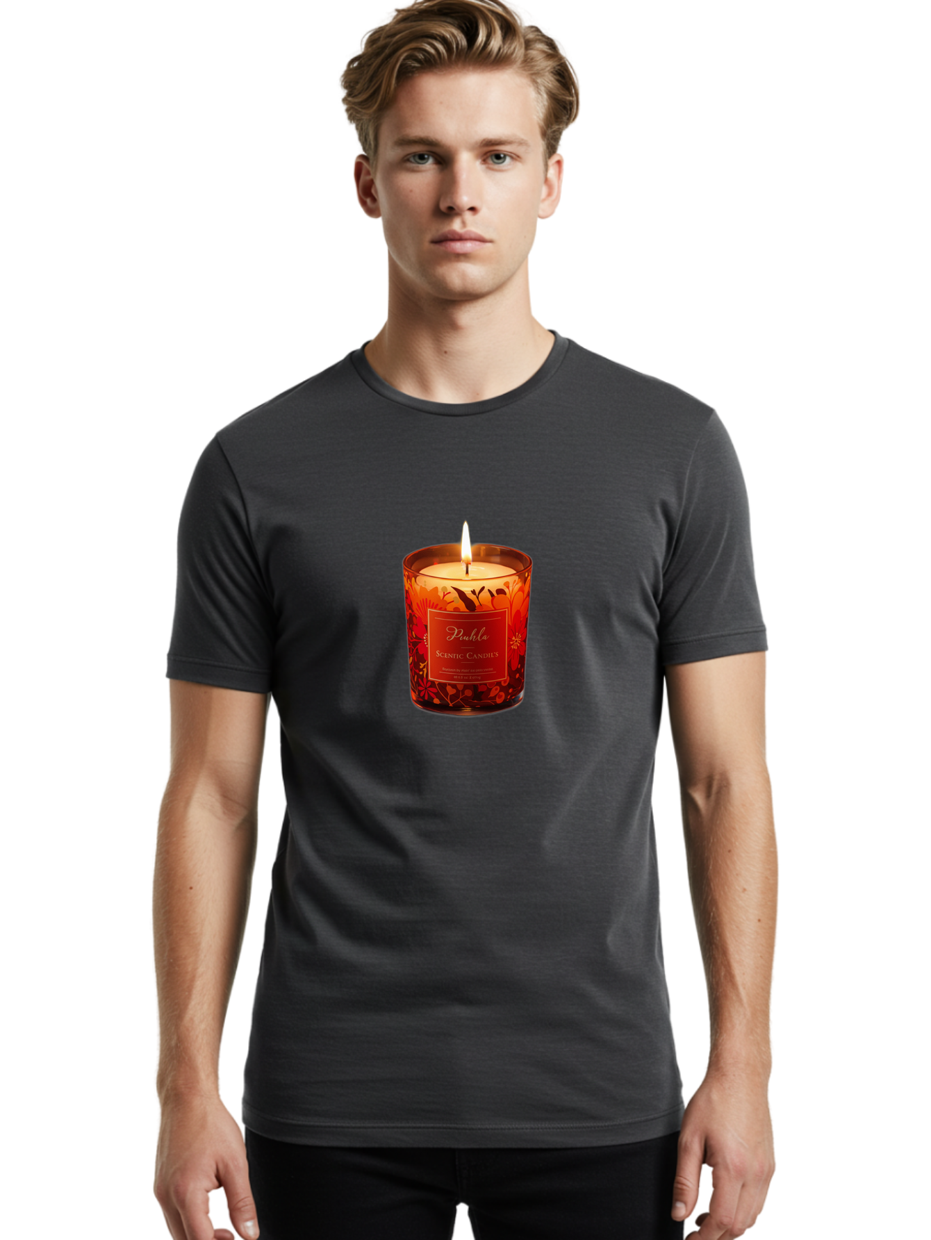 Puhla-Scentic-Candle Men'S Graphic Tee, 100% Cotton, Comfortable Casual Summer Wear, Machine Washable, Vintage Camera, Old Camera, Antique Camera, Black Camera, Classic Photography, Photography Equipment, Nostalgic Device, Film Camera, Bag983