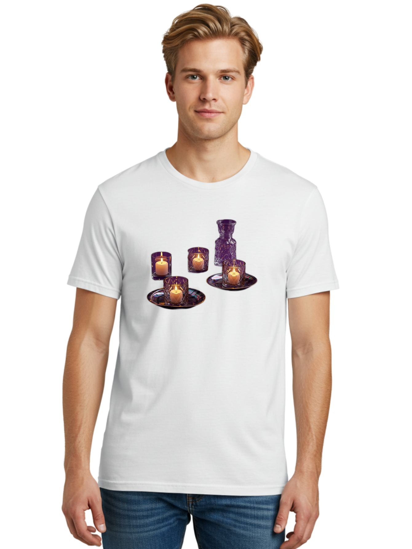 Purple-Candle-Holders Men'S Graphic Tee, 100% Cotton, Comfortable Casual Summer Wear, Machine Washable, Vintage Camera, Old Camera, Antique Camera, Black Camera, Classic Photography, Photography Equipment, Nostalgic Device, Film Camera, Bag985