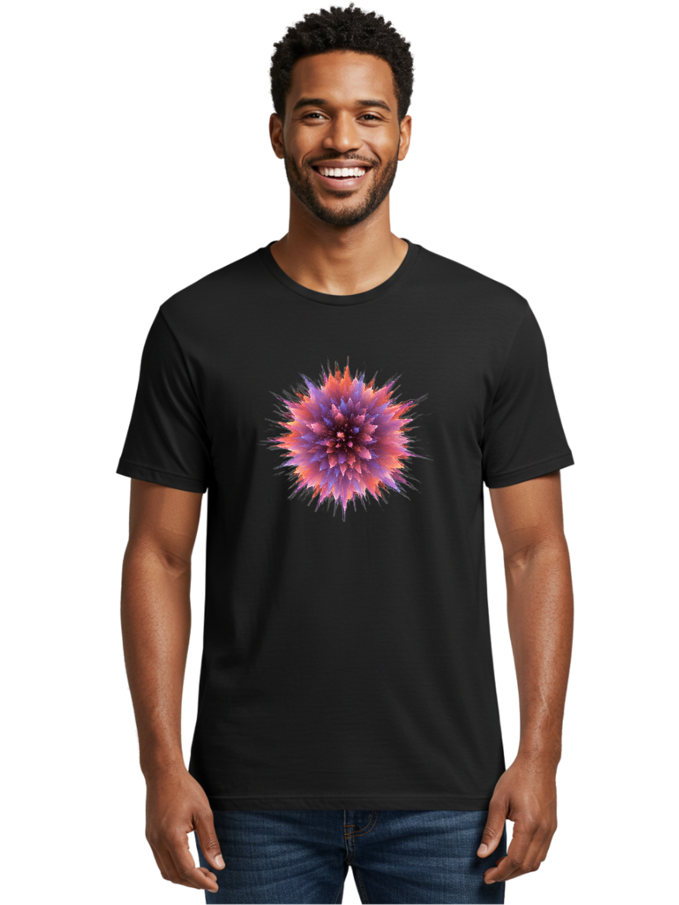 Purple-Fractal Men'S Graphic Tee, 100% Cotton, Comfortable Casual Summer Wear, Machine Washable, Vintage Camera, Old Camera, Antique Camera, Black Camera, Classic Photography, Photography Equipment, Nostalgic Device, Film Camera, Camera Art Bag988