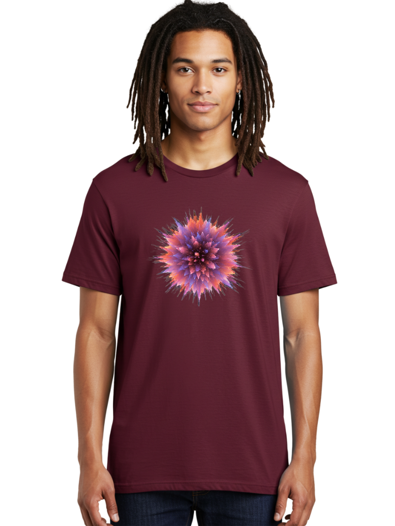 Purple-Fractal Men'S Graphic Tee, 100% Cotton, Comfortable Casual Summer Wear, Machine Washable, Vintage Camera, Old Camera, Antique Camera, Black Camera, Classic Photography, Photography Equipment, Nostalgic Device, Film Camera, Camera Art Bag988