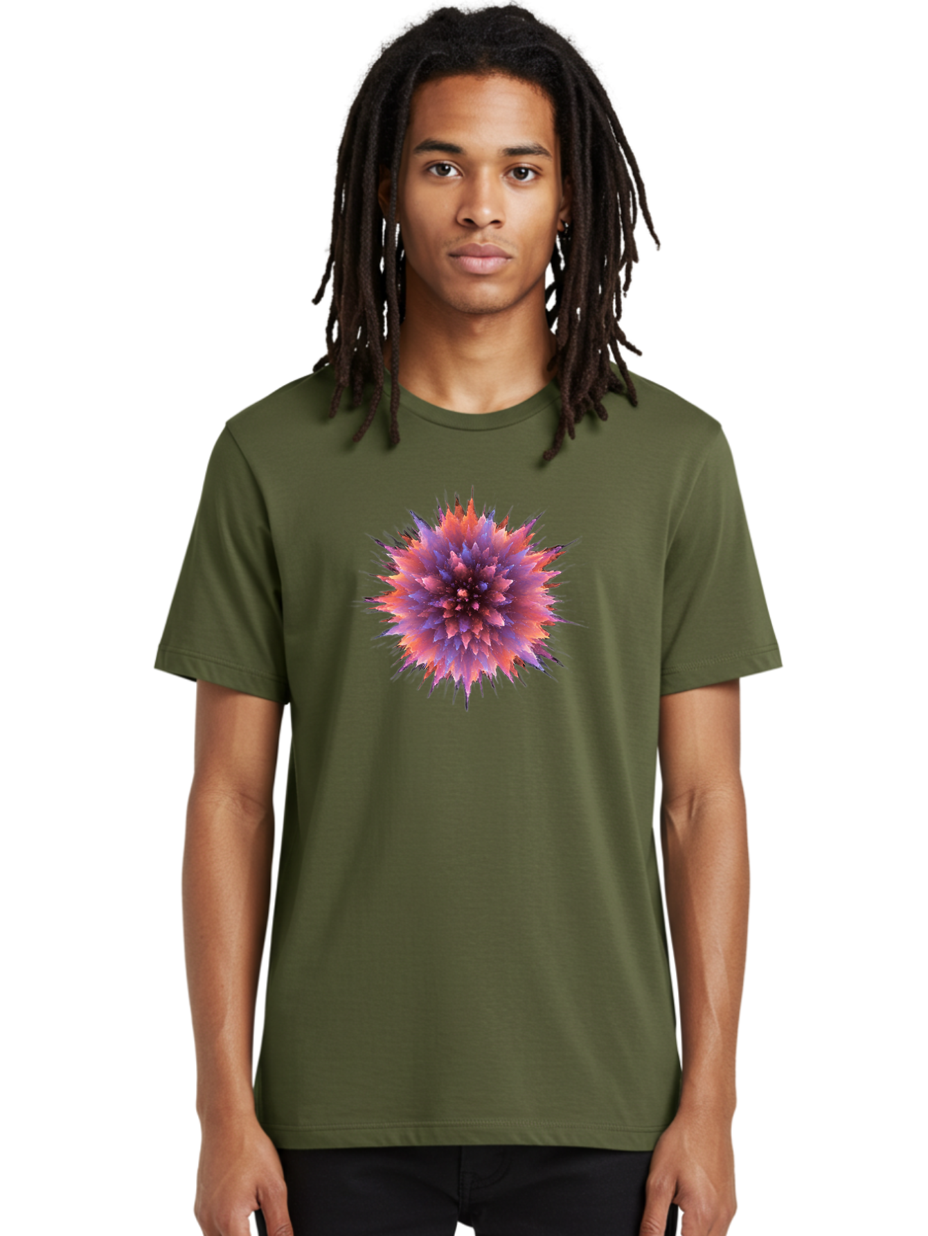 Purple-Fractal Men'S Graphic Tee, 100% Cotton, Comfortable Casual Summer Wear, Machine Washable, Vintage Camera, Old Camera, Antique Camera, Black Camera, Classic Photography, Photography Equipment, Nostalgic Device, Film Camera, Camera Art Bag988