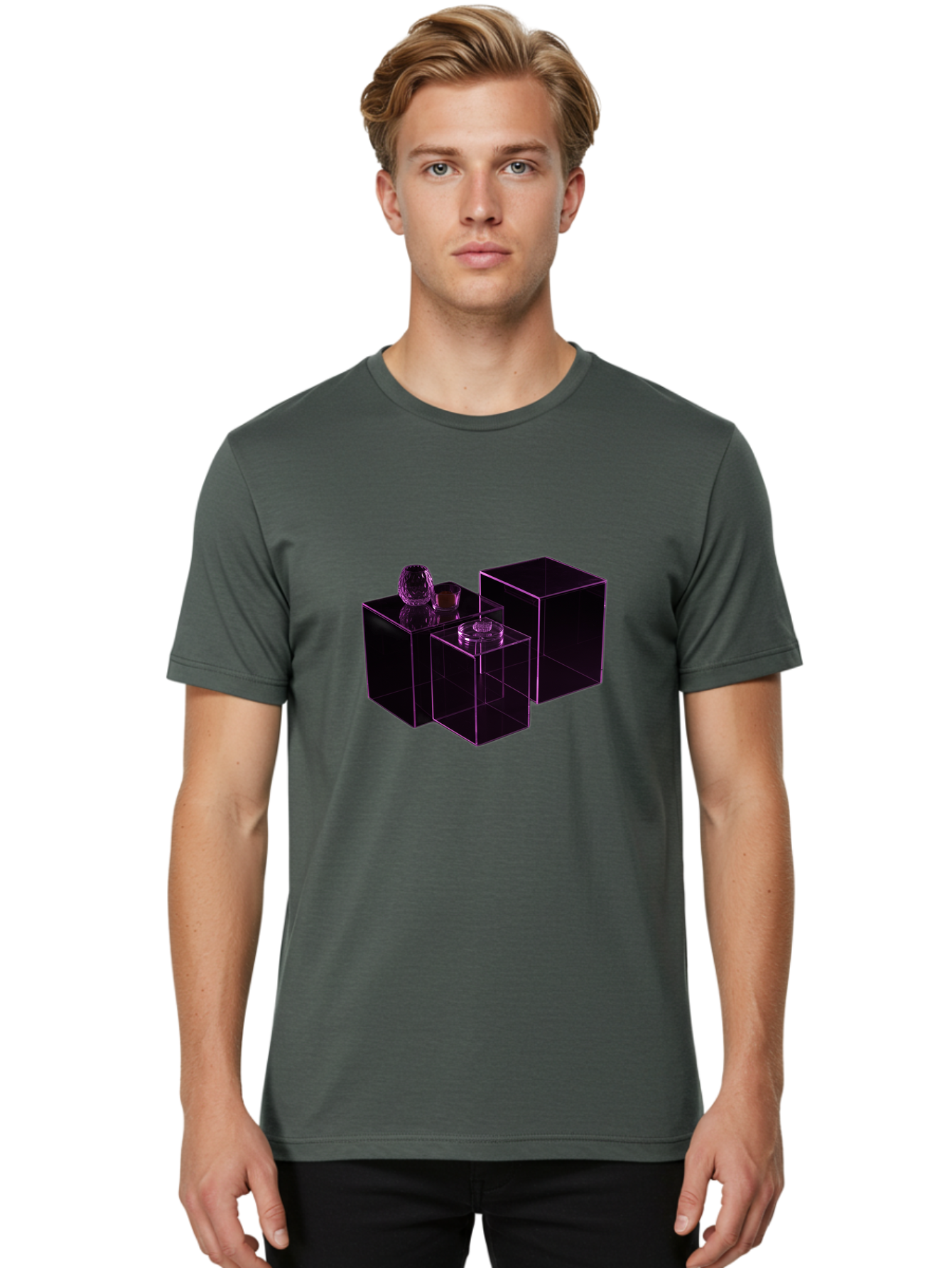 Purple-Glass-Boxes Men'S Graphic Tee, 100% Cotton, Comfortable Casual Summer Wear, Machine Washable, Vintage Camera, Old Camera, Antique Camera, Black Camera, Classic Photography, Photography Equipment, Nostalgic Device, Film Camera, Bag989