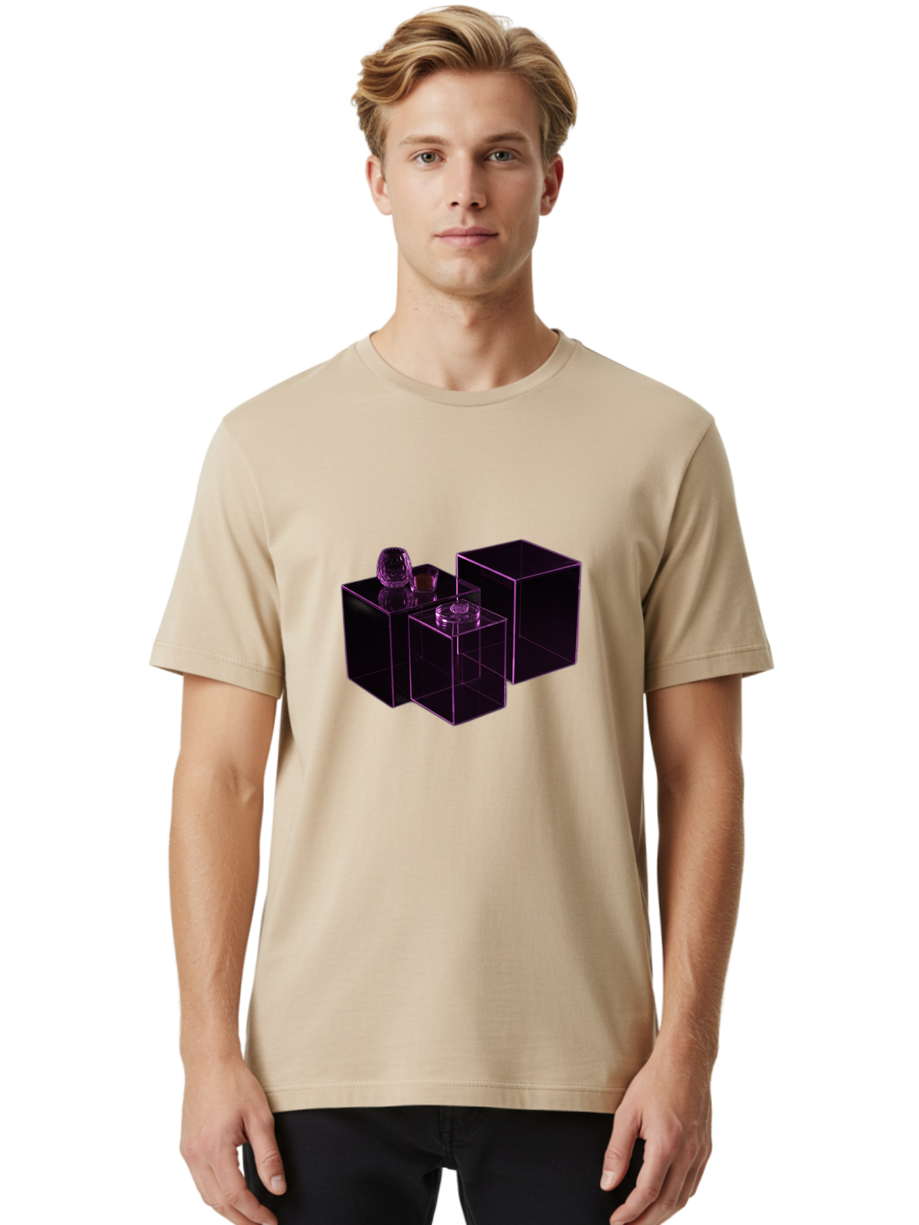 Purple-Glass-Boxes Men'S Graphic Tee, 100% Cotton, Comfortable Casual Summer Wear, Machine Washable, Vintage Camera, Old Camera, Antique Camera, Black Camera, Classic Photography, Photography Equipment, Nostalgic Device, Film Camera, Bag989