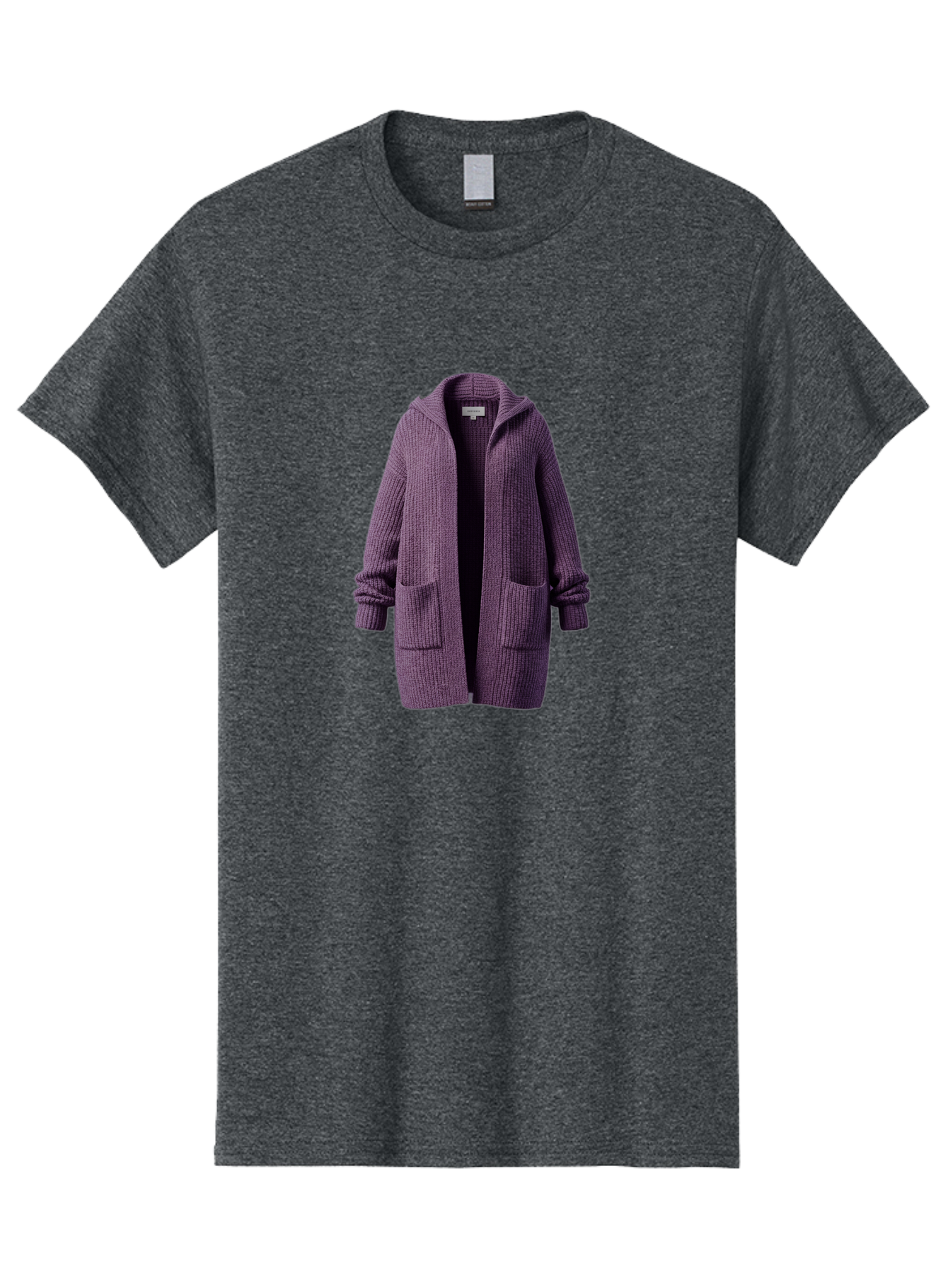 Purple-Knit-Cardigan Men'S Graphic Tee, 100% Cotton, Comfortable Casual Summer Wear, Machine Washable, Vintage Camera, Old Camera, Antique Camera, Black Camera, Classic Photography, Photography Equipment, Nostalgic Device, Film Camera, Bag991