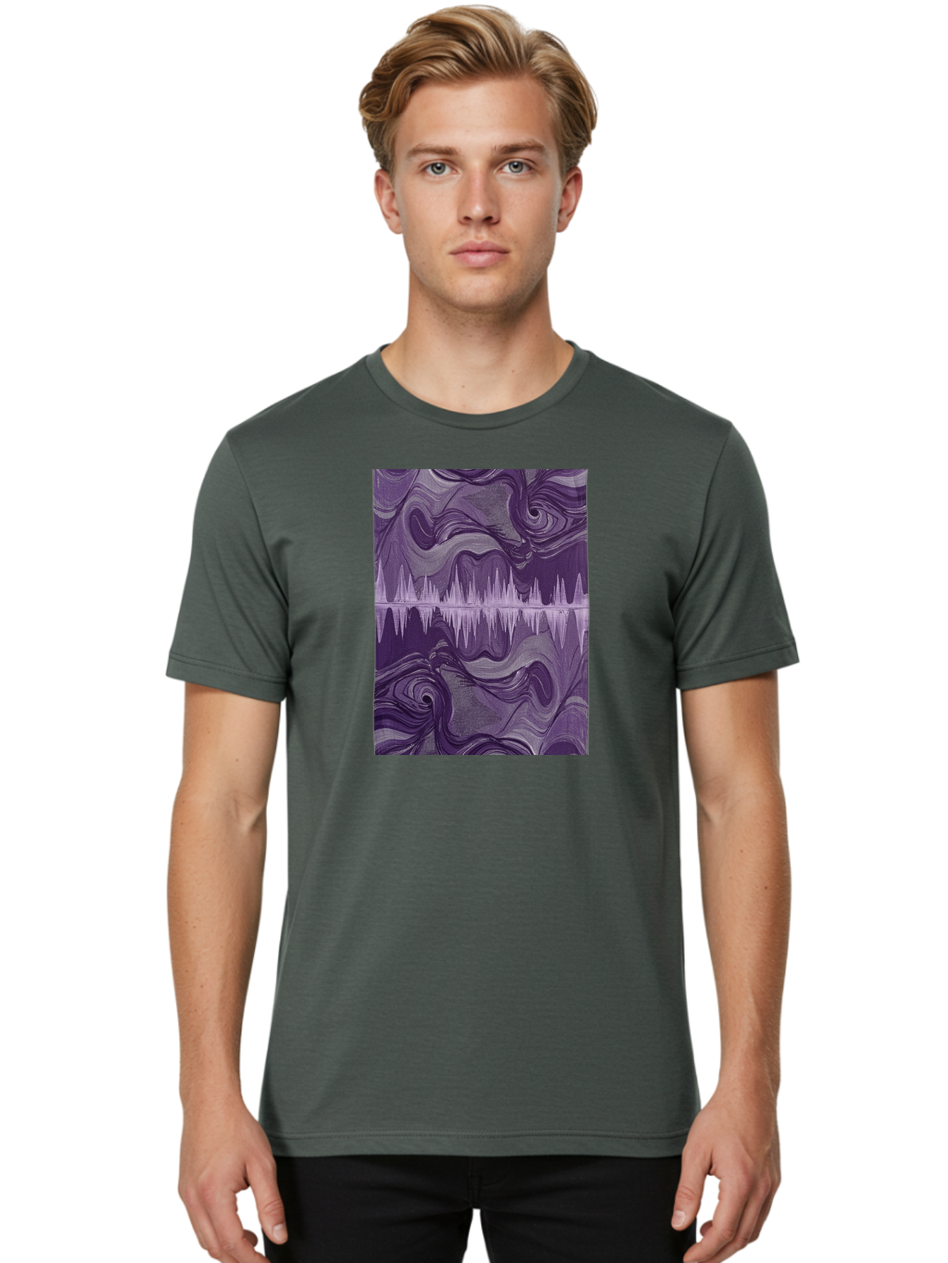 Purple-Sound-Wave Men'S Graphic Tee, 100% Cotton, Comfortable Casual Summer Wear, Machine Washable, Vintage Camera, Old Camera, Antique Camera, Black Camera, Classic Photography, Photography Equipment, Nostalgic Device, Film Camera, Camera Art Bag996