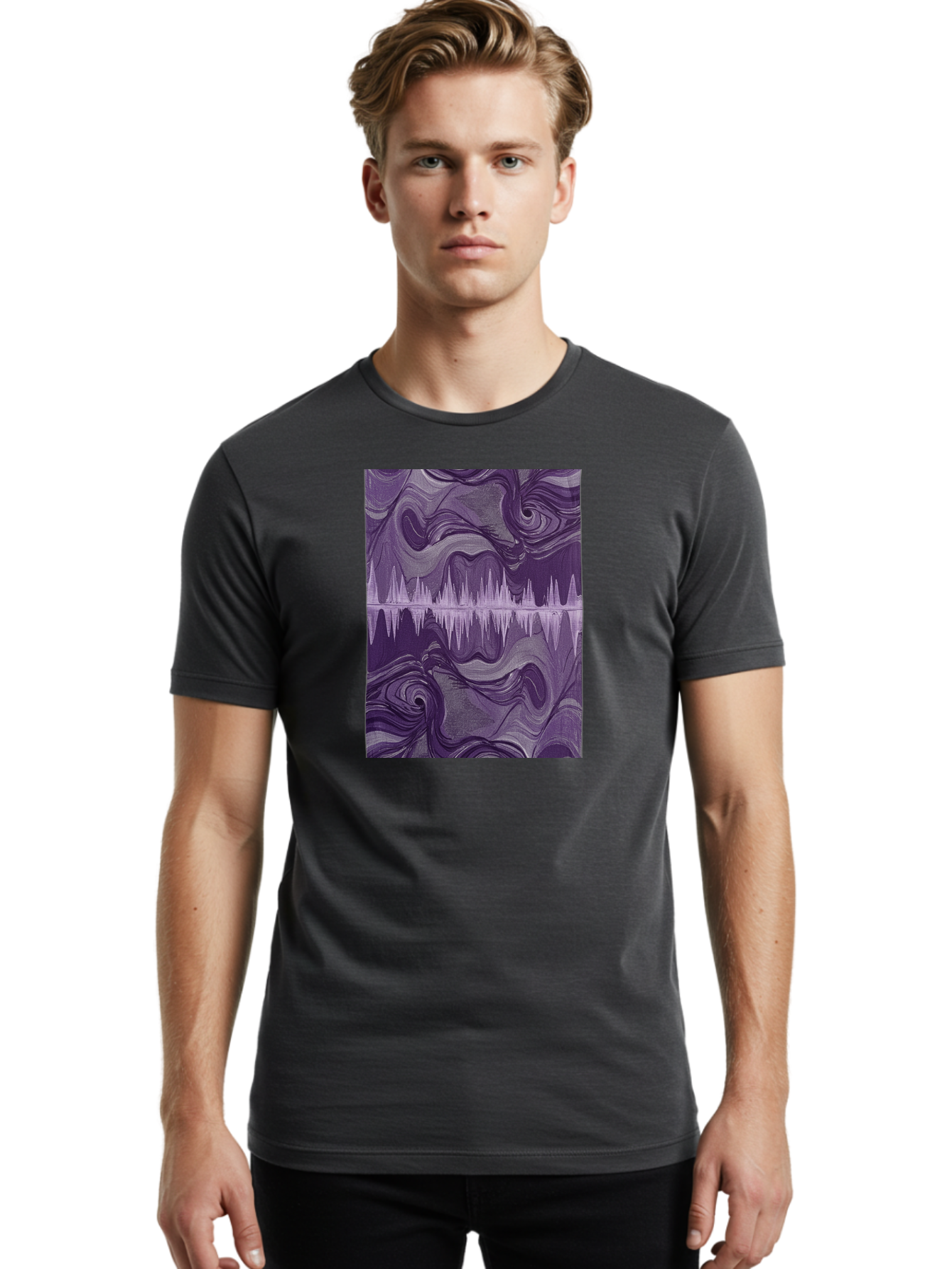 Purple-Sound-Wave Men'S Graphic Tee, 100% Cotton, Comfortable Casual Summer Wear, Machine Washable, Vintage Camera, Old Camera, Antique Camera, Black Camera, Classic Photography, Photography Equipment, Nostalgic Device, Film Camera, Camera Art Bag996