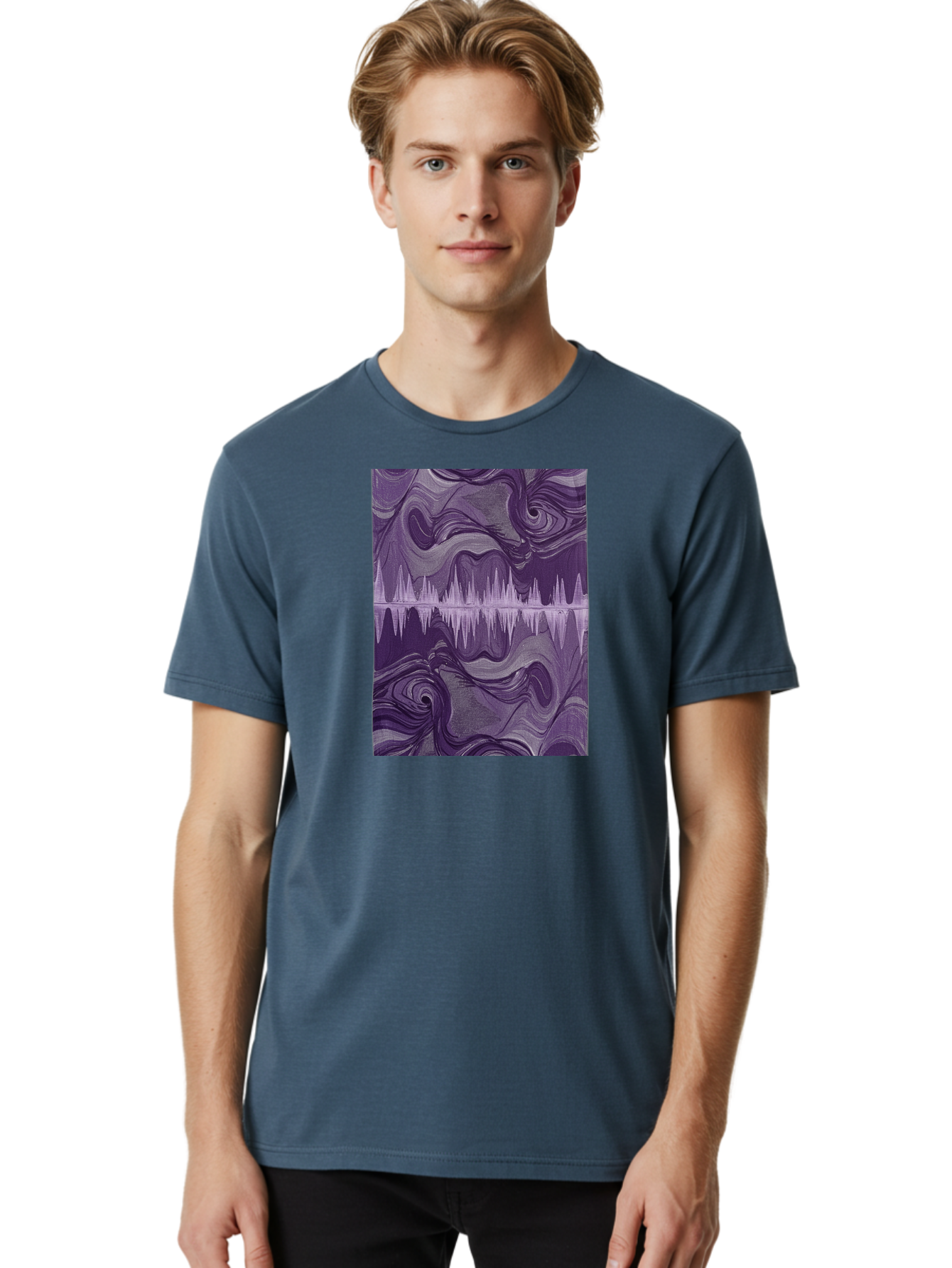 Purple-Sound-Wave Men'S Graphic Tee, 100% Cotton, Comfortable Casual Summer Wear, Machine Washable, Vintage Camera, Old Camera, Antique Camera, Black Camera, Classic Photography, Photography Equipment, Nostalgic Device, Film Camera, Camera Art Bag996