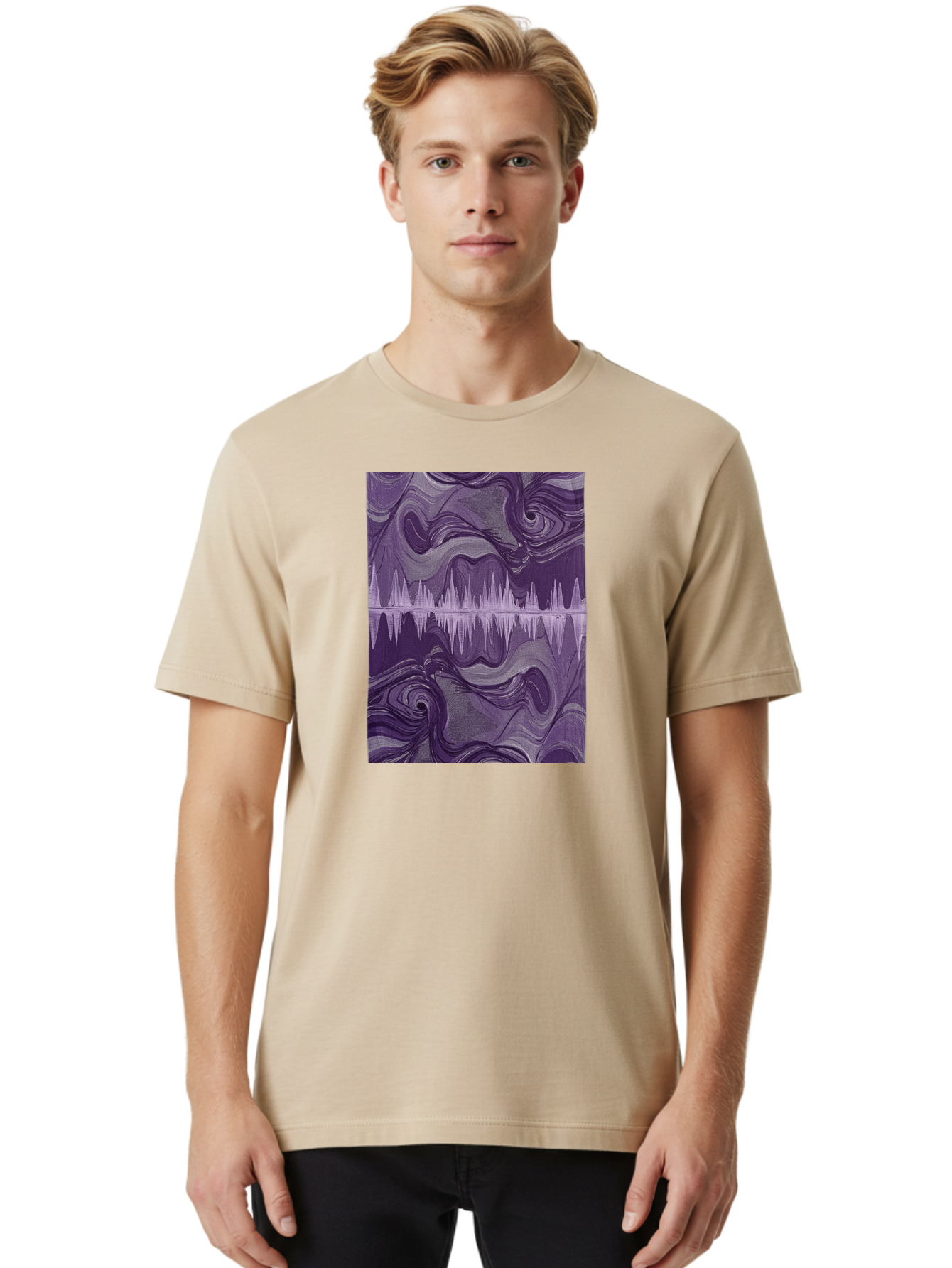 Purple-Sound-Wave Men'S Graphic Tee, 100% Cotton, Comfortable Casual Summer Wear, Machine Washable, Vintage Camera, Old Camera, Antique Camera, Black Camera, Classic Photography, Photography Equipment, Nostalgic Device, Film Camera, Camera Art Bag996