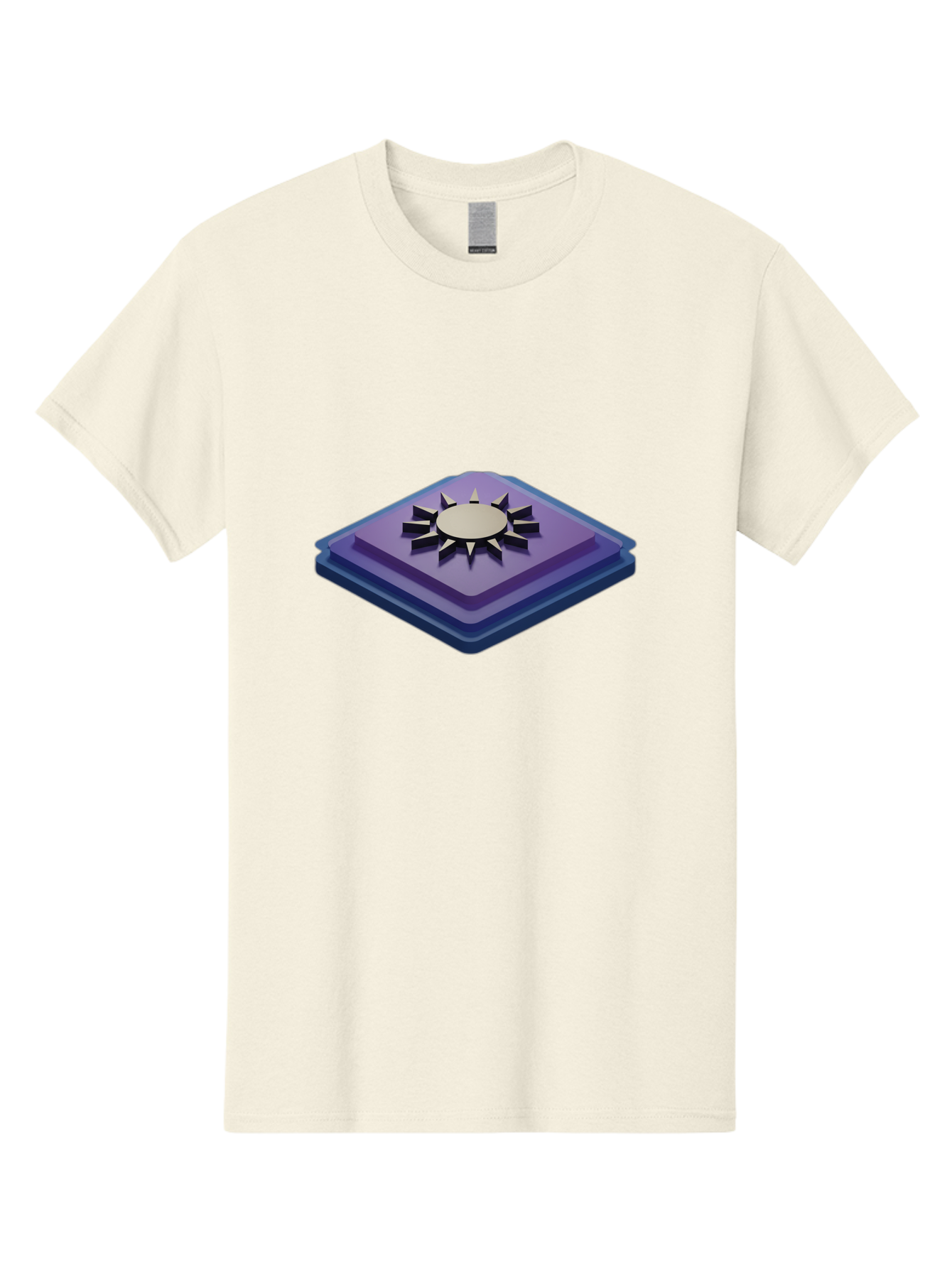 Purple-Square-With-Sun Men'S Graphic Tee, 100% Cotton, Comfortable Casual Summer Wear, Machine Washable, Vintage Camera, Old Camera, Antique Camera, Black Camera, Classic Photography, Photography Equipment, Nostalgic Device, Film Camera, Bag997