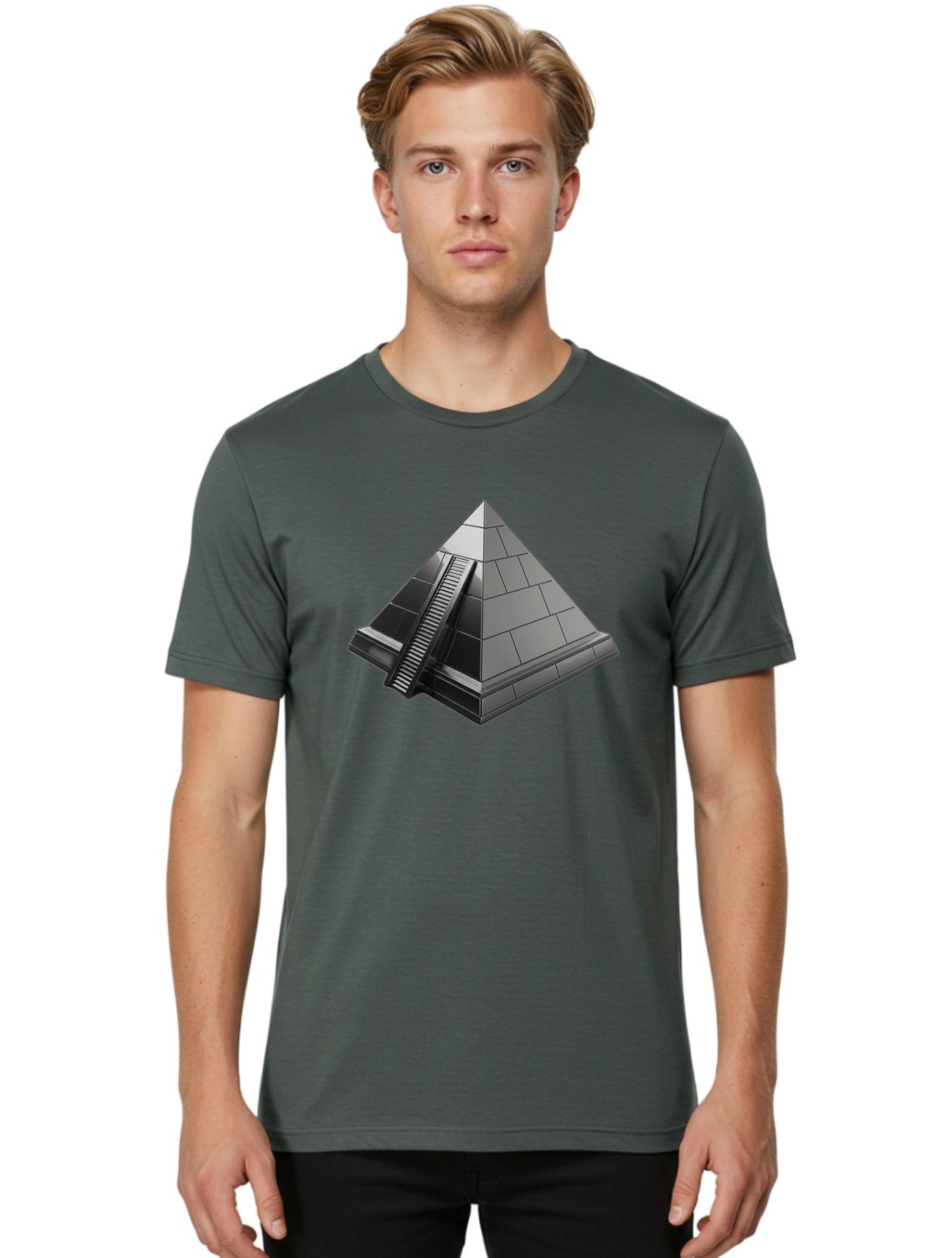 Pyramid Men'S Graphic Tee, 100% Cotton, Comfortable Casual Summer Wear, Machine Washable, Vintage Camera, Old Camera, Antique Camera, Black Camera, Classic Photography, Photography Equipment, Nostalgic Device, Film Camera, Camera Art Bah000