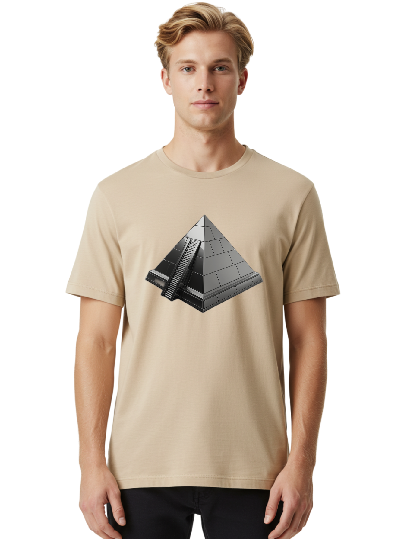 Pyramid Men'S Graphic Tee, 100% Cotton, Comfortable Casual Summer Wear, Machine Washable, Vintage Camera, Old Camera, Antique Camera, Black Camera, Classic Photography, Photography Equipment, Nostalgic Device, Film Camera, Camera Art Bah000