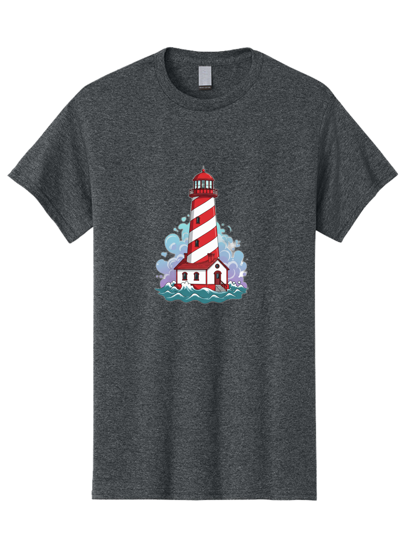 Red-And-White-Lighthouse Men'S Graphic Tee, 100% Cotton, Comfortable Casual Summer Wear, Machine Washable, Vintage Camera, Old Camera, Antique Camera, Black Camera, Classic Photography, Photography Equipment, Nostalgic Device, Film Camera, Bah012