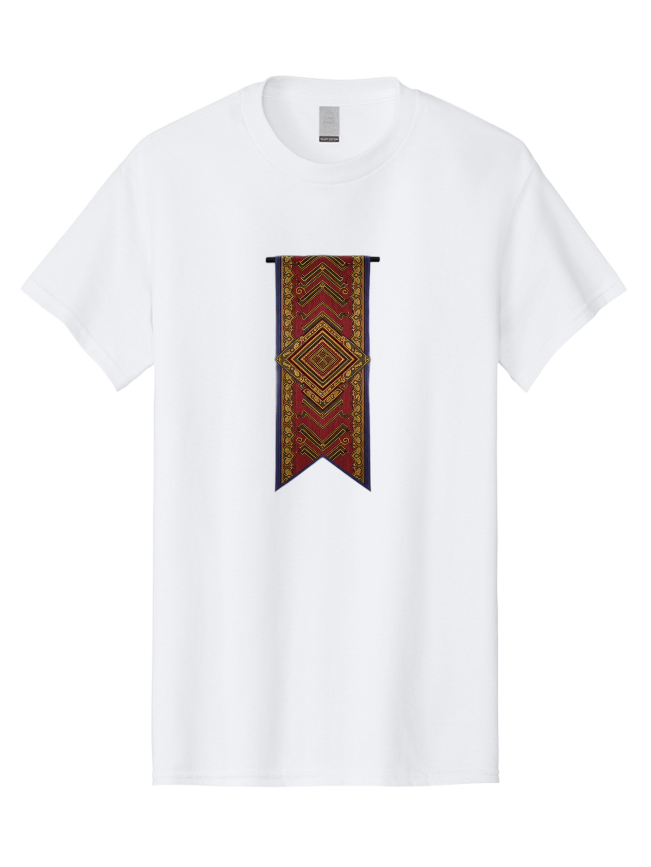 Red-Banner-With-Gold-Diamond Men'S Graphic Tee, 100% Cotton, Comfortable Casual Summer Wear, Machine Washable, Vintage Camera, Old Camera, Antique Camera, Black Camera, Classic Photography, Photography Equipment, Nostalgic Device, Film Camera, Bah015