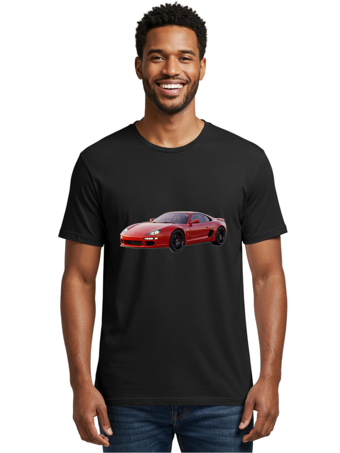 Red-Sports-Car Men'S Graphic Tee, 100% Cotton, Comfortable Casual Summer Wear, Machine Washable, Vintage Camera, Old Camera, Antique Camera, Black Camera, Classic Photography, Photography Equipment, Nostalgic Device, Film Camera, Camera Art Bah023
