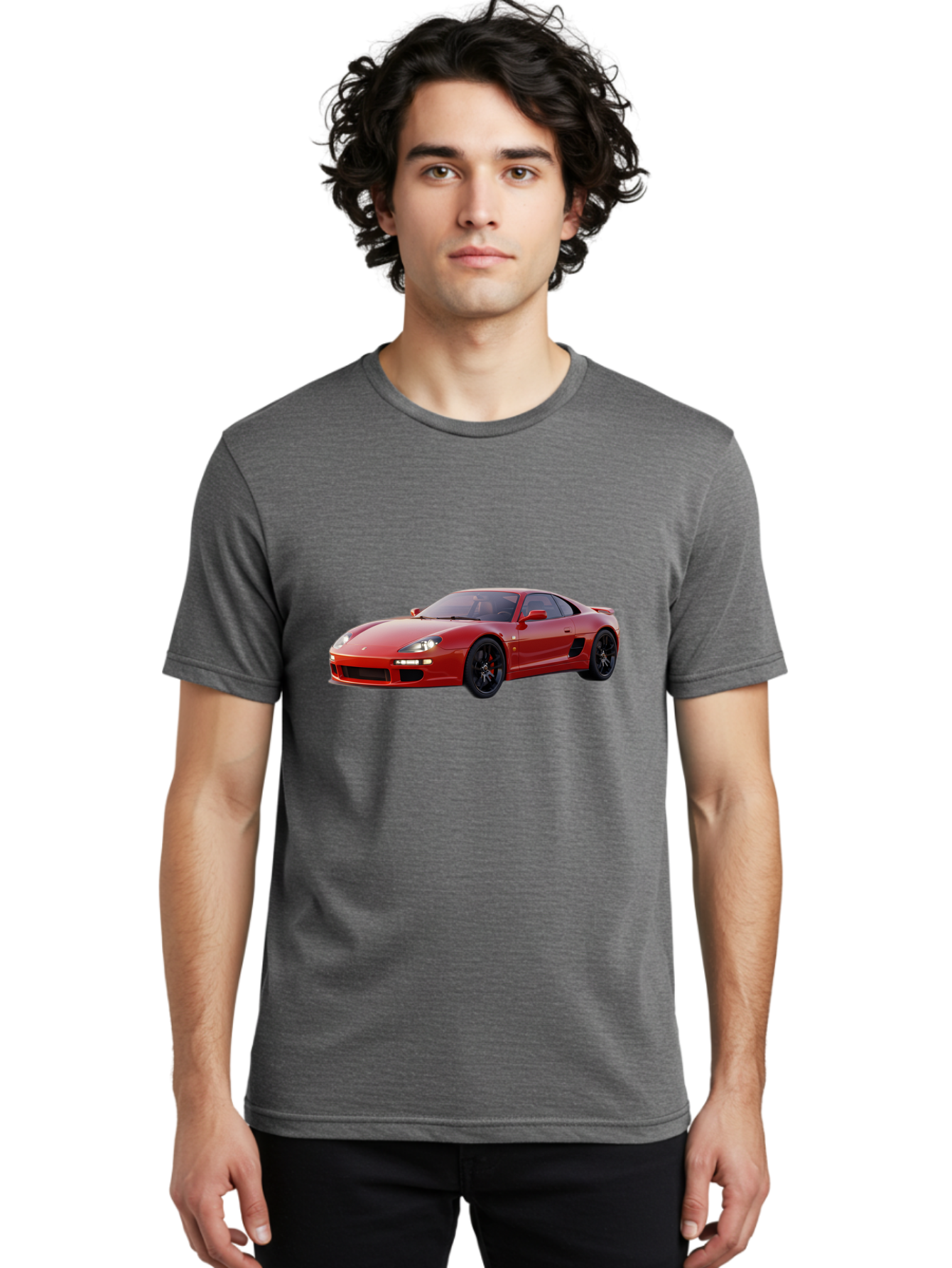 Red-Sports-Car Men'S Graphic Tee, 100% Cotton, Comfortable Casual Summer Wear, Machine Washable, Vintage Camera, Old Camera, Antique Camera, Black Camera, Classic Photography, Photography Equipment, Nostalgic Device, Film Camera, Camera Art Bah023