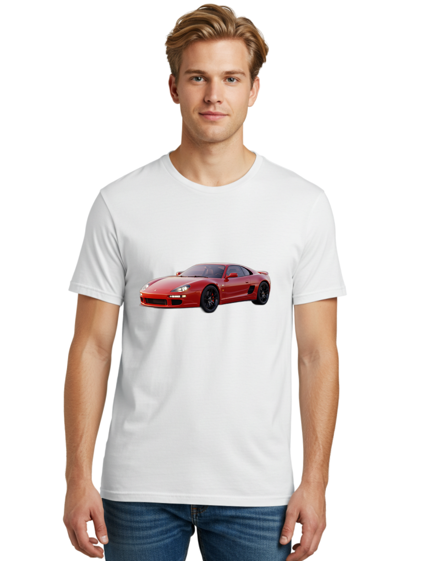 Red-Sports-Car Men'S Graphic Tee, 100% Cotton, Comfortable Casual Summer Wear, Machine Washable, Vintage Camera, Old Camera, Antique Camera, Black Camera, Classic Photography, Photography Equipment, Nostalgic Device, Film Camera, Camera Art Bah023