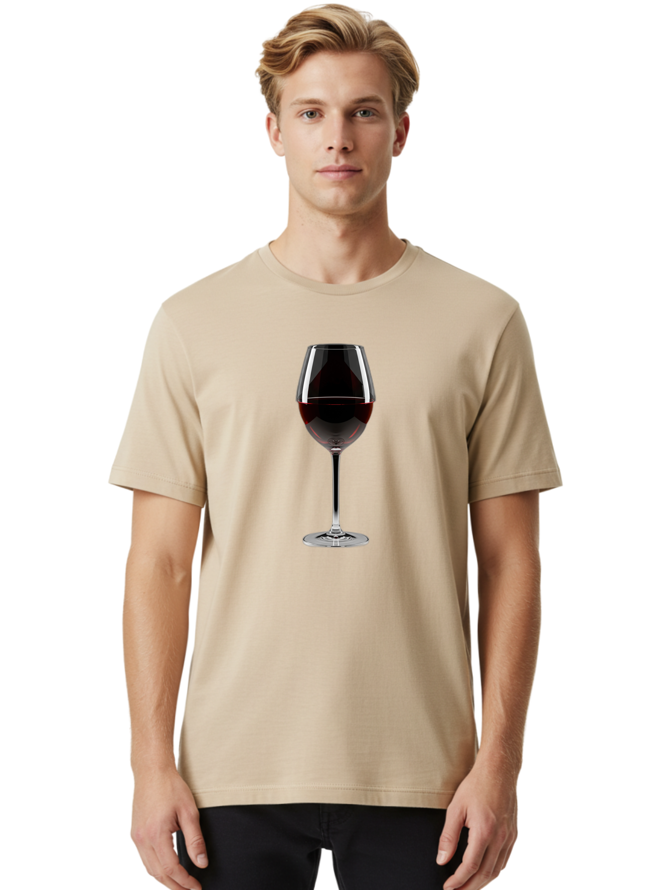 Red-Wine-Glass Men'S Graphic Tee, 100% Cotton, Comfortable Casual Summer Wear, Machine Washable, Vintage Camera, Old Camera, Antique Camera, Black Camera, Classic Photography, Photography Equipment, Nostalgic Device, Film Camera, Camera Art Bah024