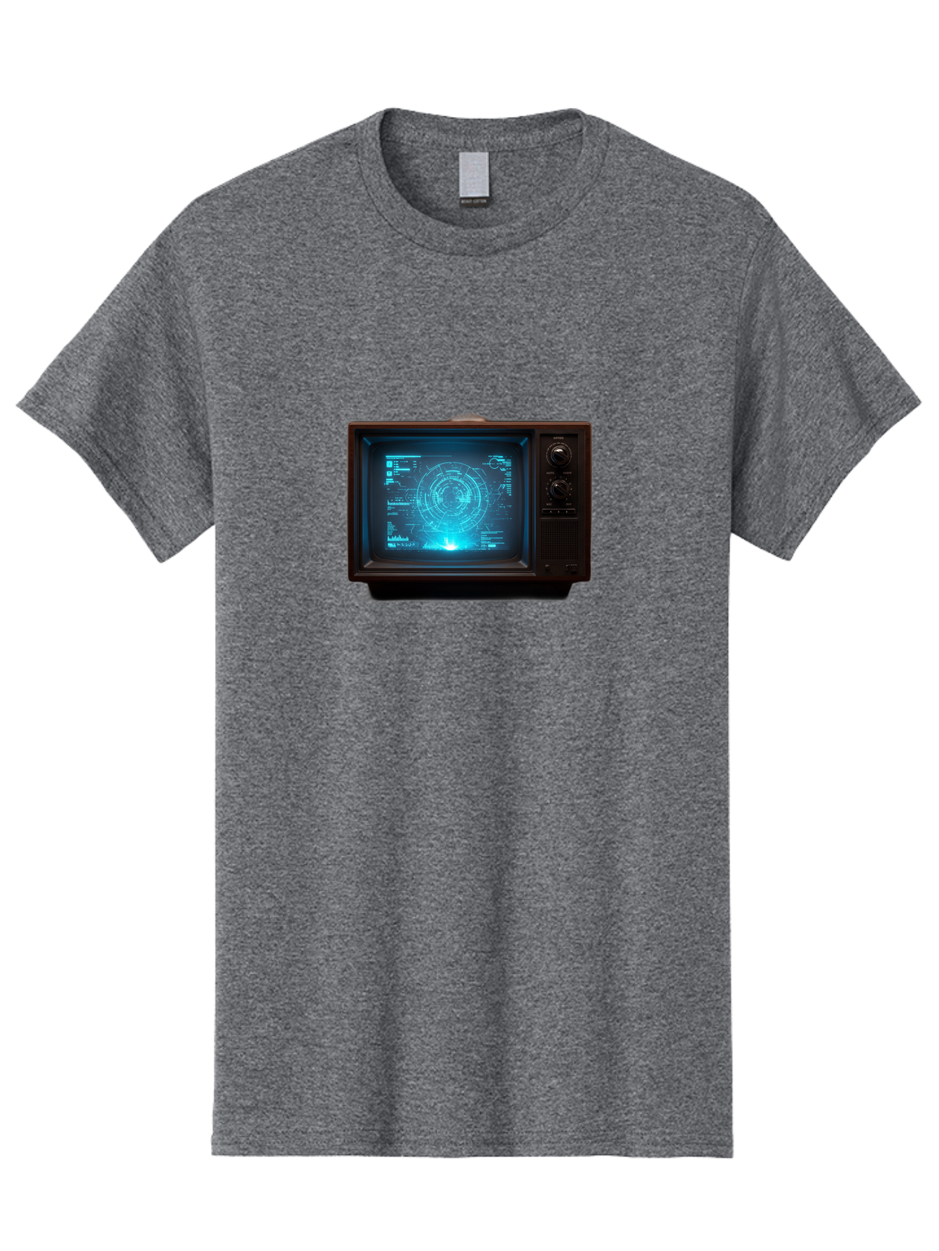 Retro-Tv-With-Radar-Screen Men'S Graphic Tee, 100% Cotton, Comfortable Casual Summer Wear, Machine Washable, Vintage Camera, Old Camera, Antique Camera, Black Camera, Classic Photography, Photography Equipment, Nostalgic Device, Film Camera, Bah025