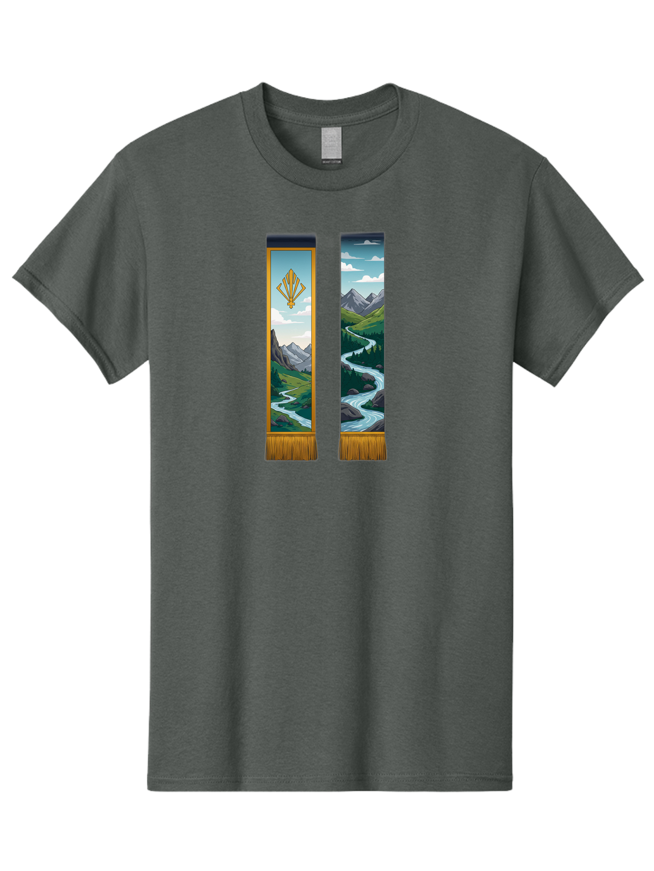 River-Landscape-Banners Men'S Graphic Tee, 100% Cotton, Comfortable Casual Summer Wear, Machine Washable, Vintage Camera, Old Camera, Antique Camera, Black Camera, Classic Photography, Photography Equipment, Nostalgic Device, Film Camera, Bah026