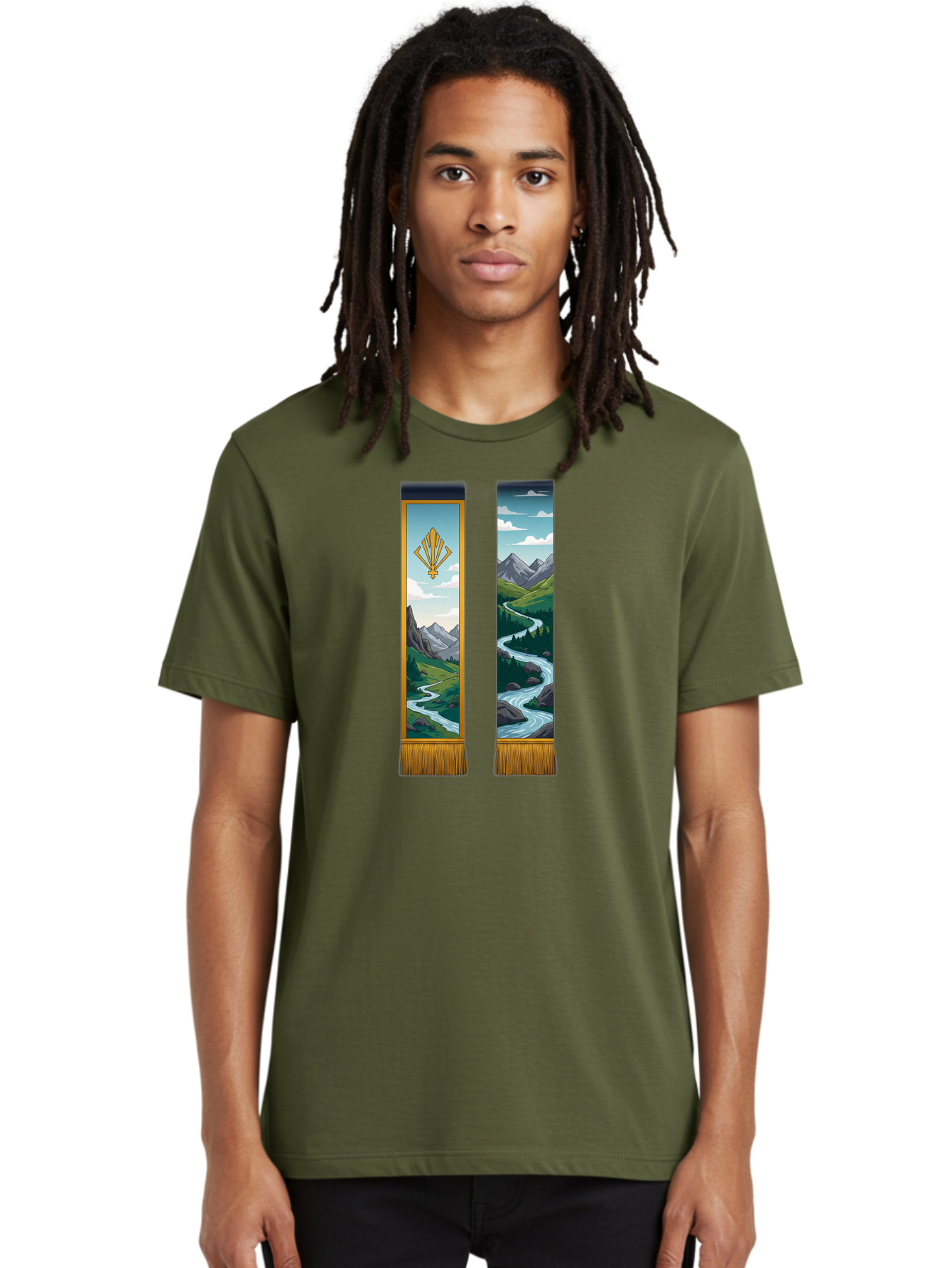River-Landscape-Banners Men'S Graphic Tee, 100% Cotton, Comfortable Casual Summer Wear, Machine Washable, Vintage Camera, Old Camera, Antique Camera, Black Camera, Classic Photography, Photography Equipment, Nostalgic Device, Film Camera, Bah026