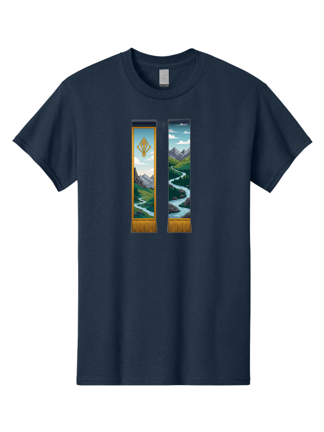 River-Landscape-Banners Men'S Graphic Tee, 100% Cotton, Comfortable Casual Summer Wear, Machine Washable, Vintage Camera, Old Camera, Antique Camera, Black Camera, Classic Photography, Photography Equipment, Nostalgic Device, Film Camera, Bah026