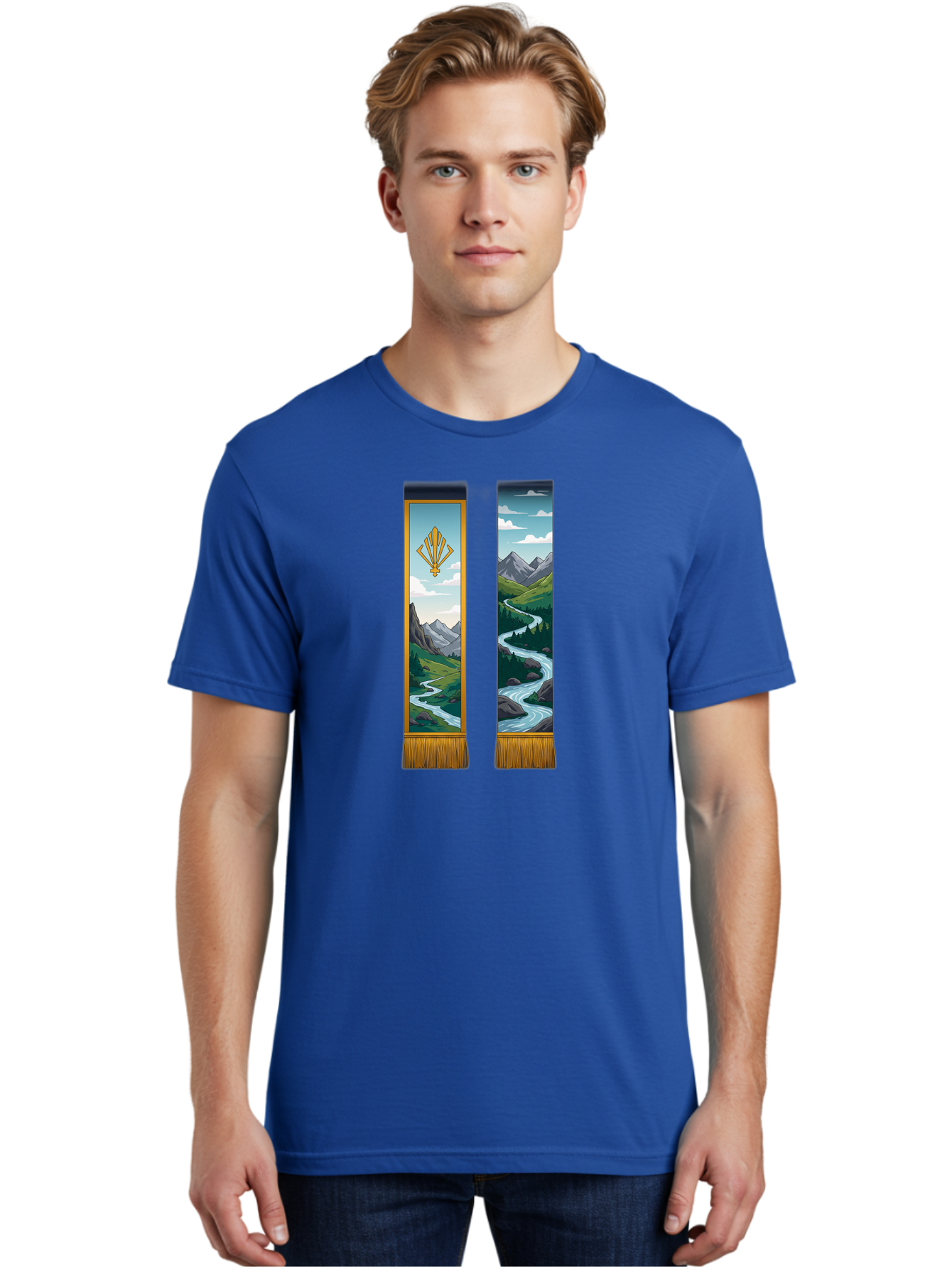 River-Landscape-Banners Men'S Graphic Tee, 100% Cotton, Comfortable Casual Summer Wear, Machine Washable, Vintage Camera, Old Camera, Antique Camera, Black Camera, Classic Photography, Photography Equipment, Nostalgic Device, Film Camera, Bah026