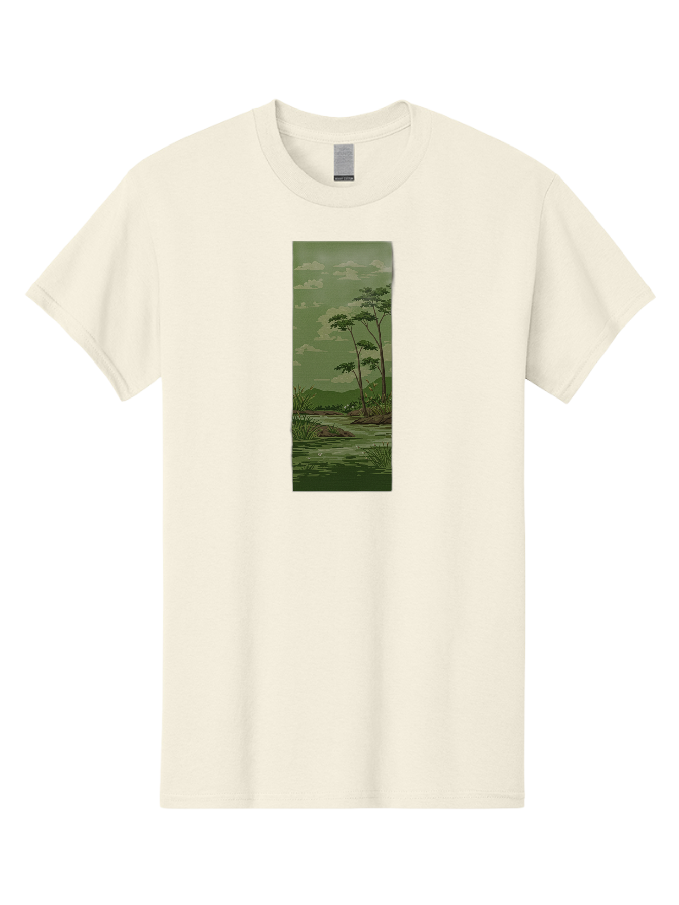 River-Landscape Men'S Graphic Tee, 100% Cotton, Comfortable Casual Summer Wear, Machine Washable, Vintage Camera, Old Camera, Antique Camera, Black Camera, Classic Photography, Photography Equipment, Nostalgic Device, Film Camera, Camera Art Bah027
