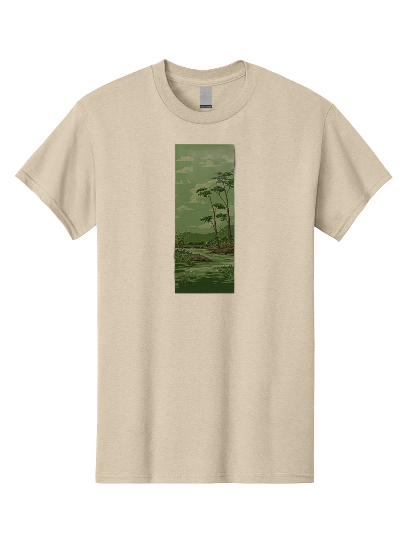 River-Landscape Men'S Graphic Tee, 100% Cotton, Comfortable Casual Summer Wear, Machine Washable, Vintage Camera, Old Camera, Antique Camera, Black Camera, Classic Photography, Photography Equipment, Nostalgic Device, Film Camera, Camera Art Bah027