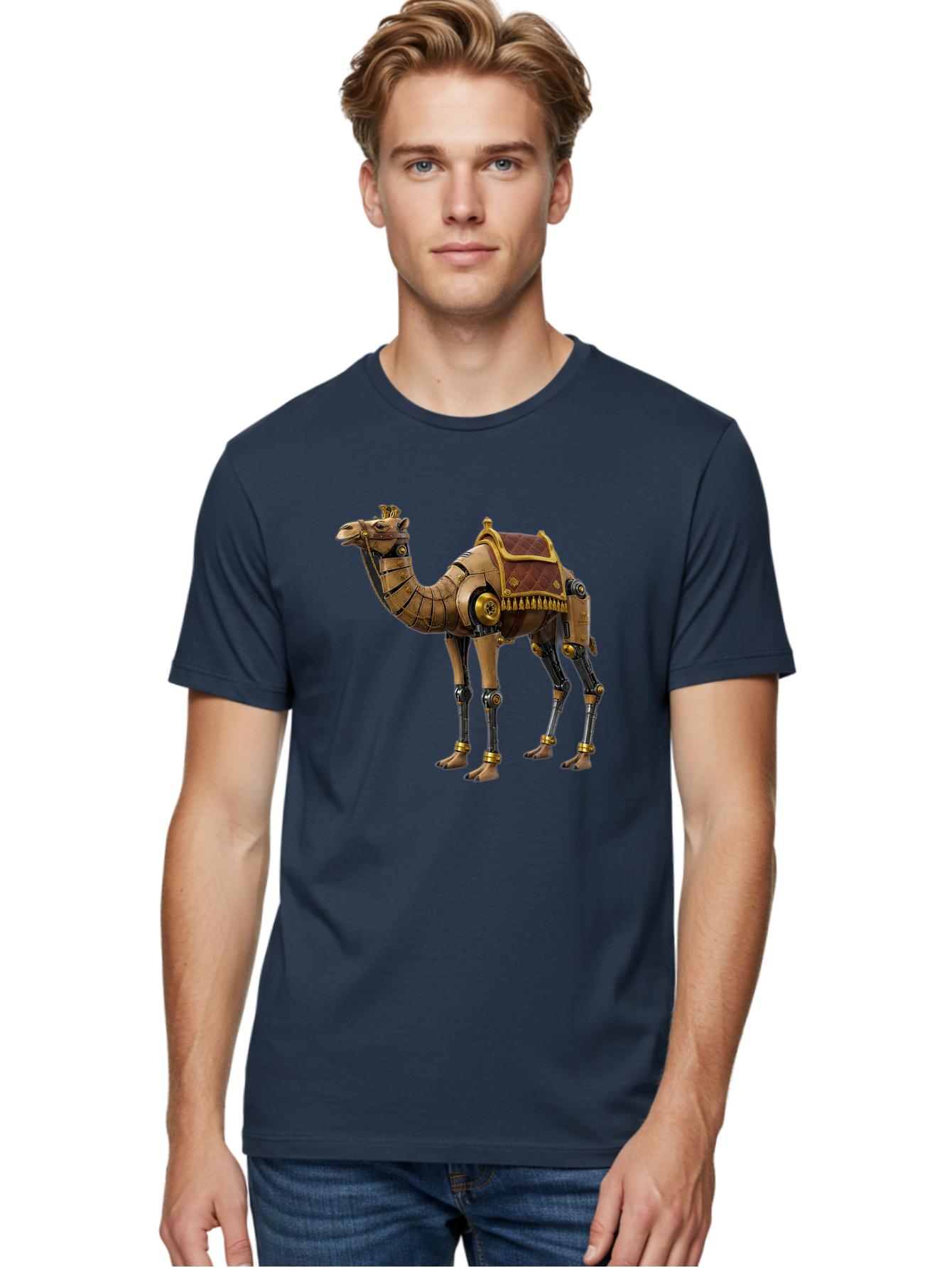 Robo-Camel Men'S Graphic Tee, 100% Cotton, Comfortable Casual Summer Wear, Machine Washable, Vintage Camera, Old Camera, Antique Camera, Black Camera, Classic Photography, Photography Equipment, Nostalgic Device, Film Camera, Camera Art Bah029
