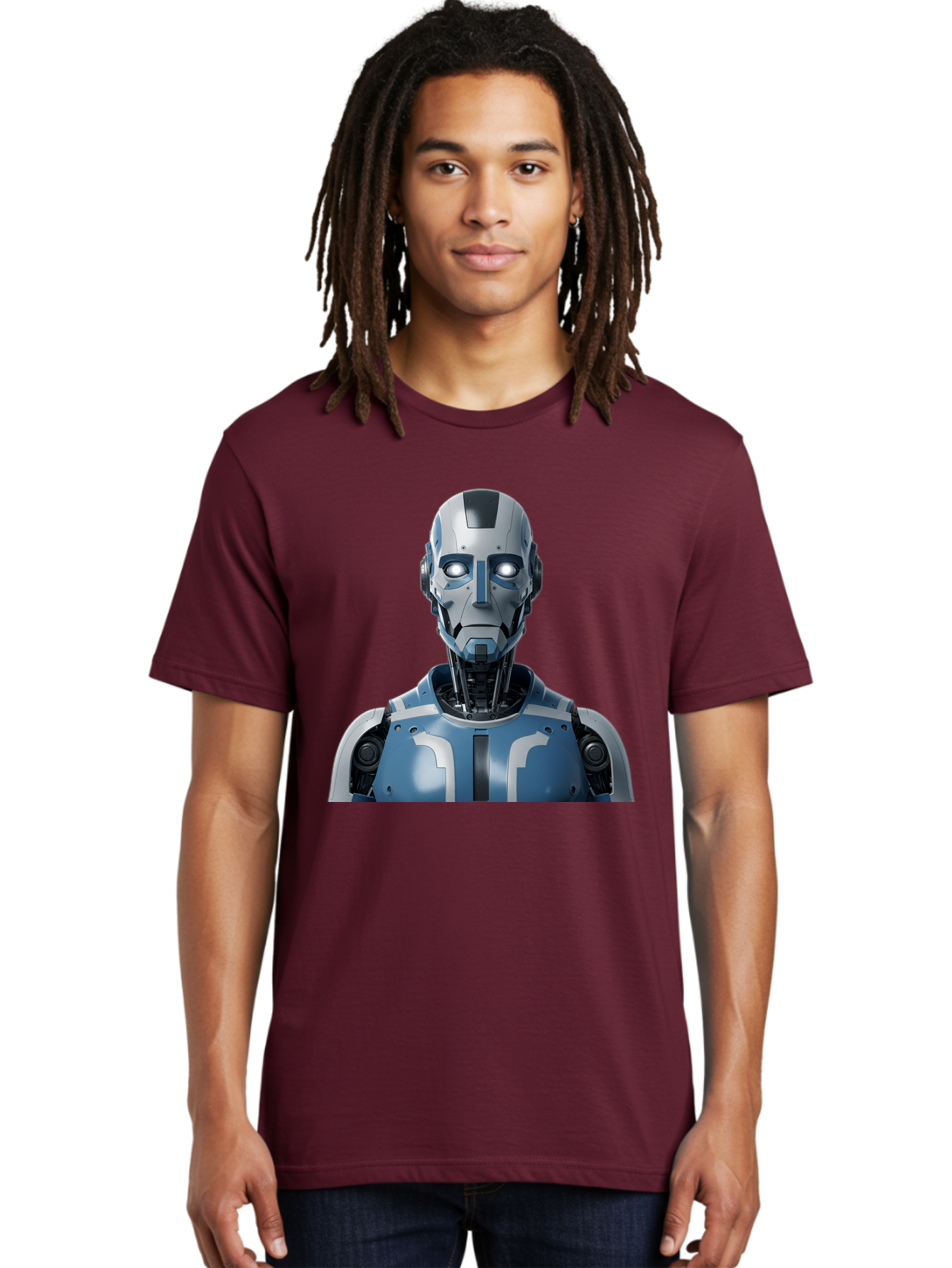Robot-Bust Men'S Graphic Tee, 100% Cotton, Comfortable Casual Summer Wear, Machine Washable, Vintage Camera, Old Camera, Antique Camera, Black Camera, Classic Photography, Photography Equipment, Nostalgic Device, Film Camera, Camera Art Bah030