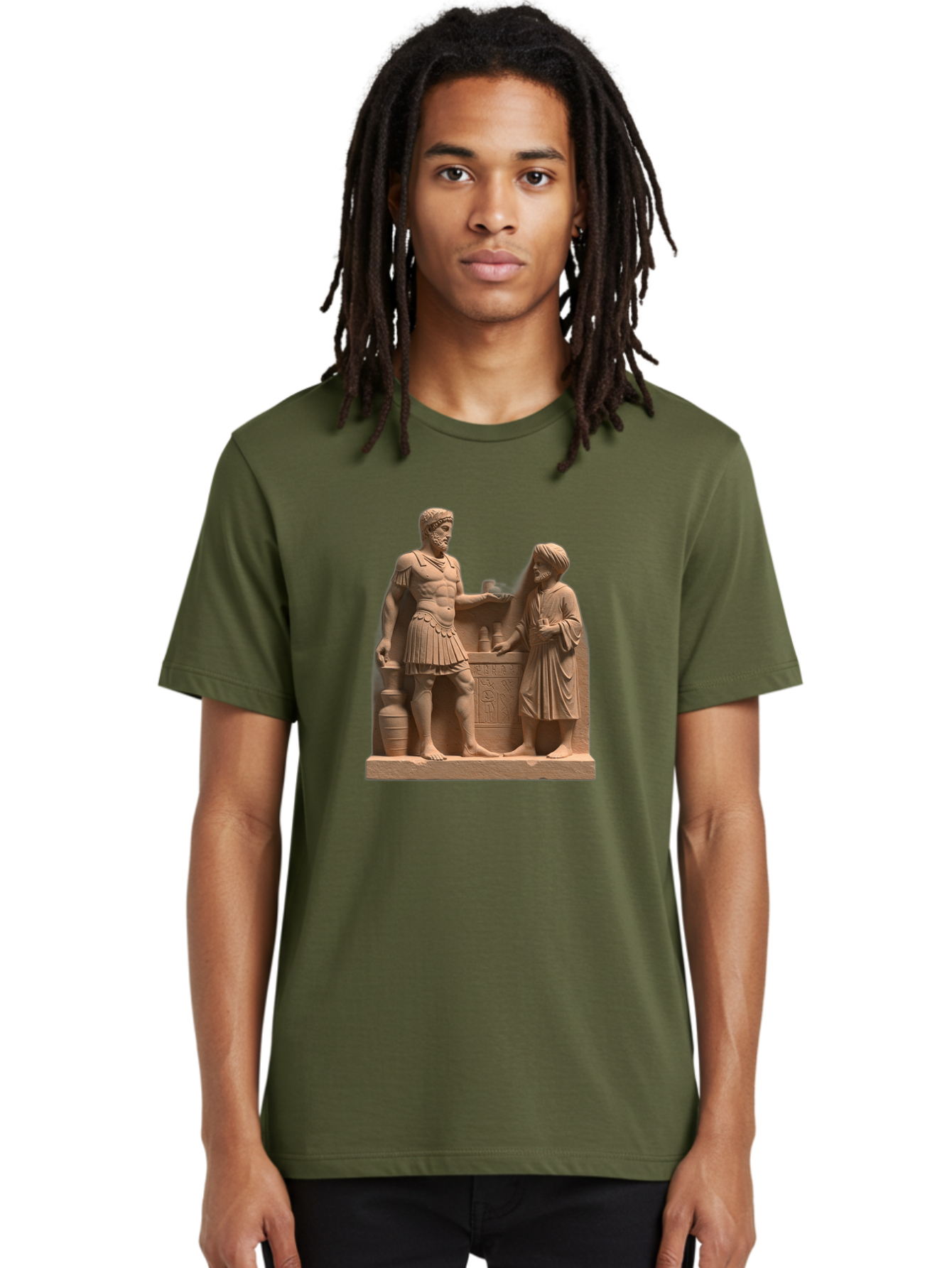 Roman-Soldier-And-Servant Men'S Graphic Tee, 100% Cotton, Comfortable Casual Summer Wear, Machine Washable, Vintage Camera, Old Camera, Antique Camera, Black Camera, Classic Photography, Photography Equipment, Nostalgic Device, Film Camera, Bah039