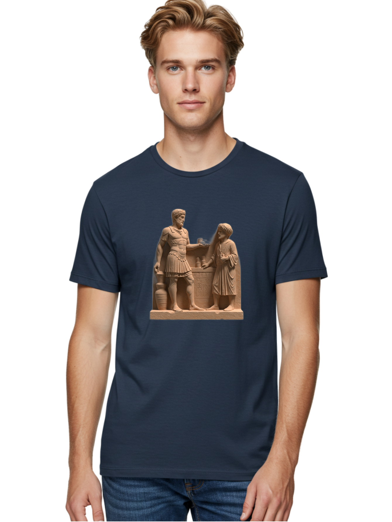 Roman-Soldier-And-Servant Men'S Graphic Tee, 100% Cotton, Comfortable Casual Summer Wear, Machine Washable, Vintage Camera, Old Camera, Antique Camera, Black Camera, Classic Photography, Photography Equipment, Nostalgic Device, Film Camera, Bah039