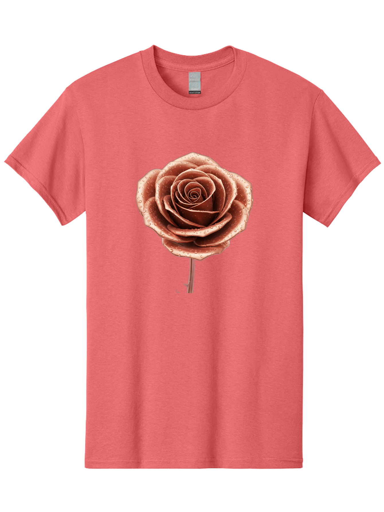 Rose-With-Water-Droplets Men'S Graphic Tee, 100% Cotton, Comfortable Casual Summer Wear, Machine Washable, Vintage Camera, Old Camera, Antique Camera, Black Camera, Classic Photography, Photography Equipment, Nostalgic Device, Film Camera, Bah045