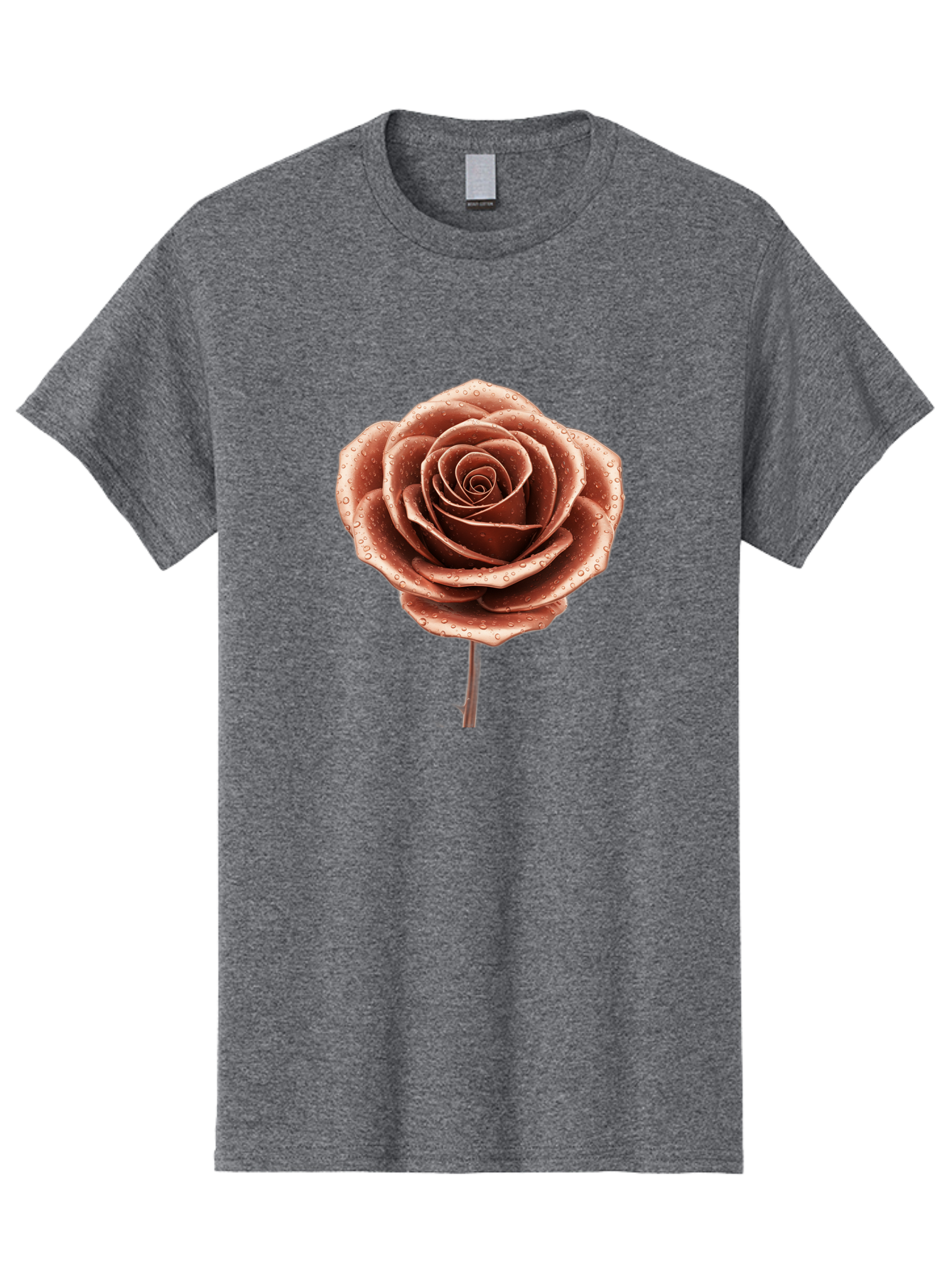 Rose-With-Water-Droplets Men'S Graphic Tee, 100% Cotton, Comfortable Casual Summer Wear, Machine Washable, Vintage Camera, Old Camera, Antique Camera, Black Camera, Classic Photography, Photography Equipment, Nostalgic Device, Film Camera, Bah045