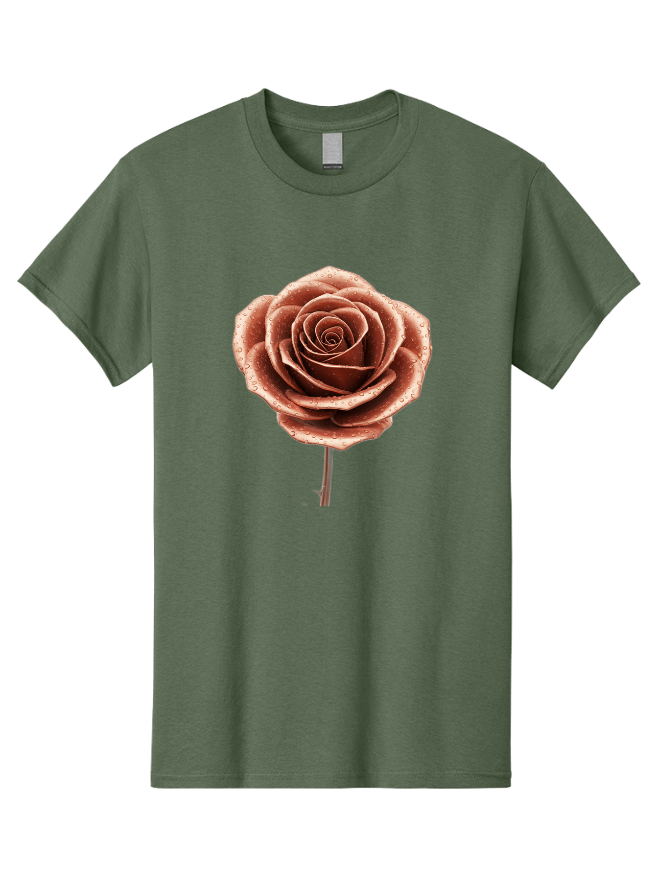 Rose-With-Water-Droplets Men'S Graphic Tee, 100% Cotton, Comfortable Casual Summer Wear, Machine Washable, Vintage Camera, Old Camera, Antique Camera, Black Camera, Classic Photography, Photography Equipment, Nostalgic Device, Film Camera, Bah045