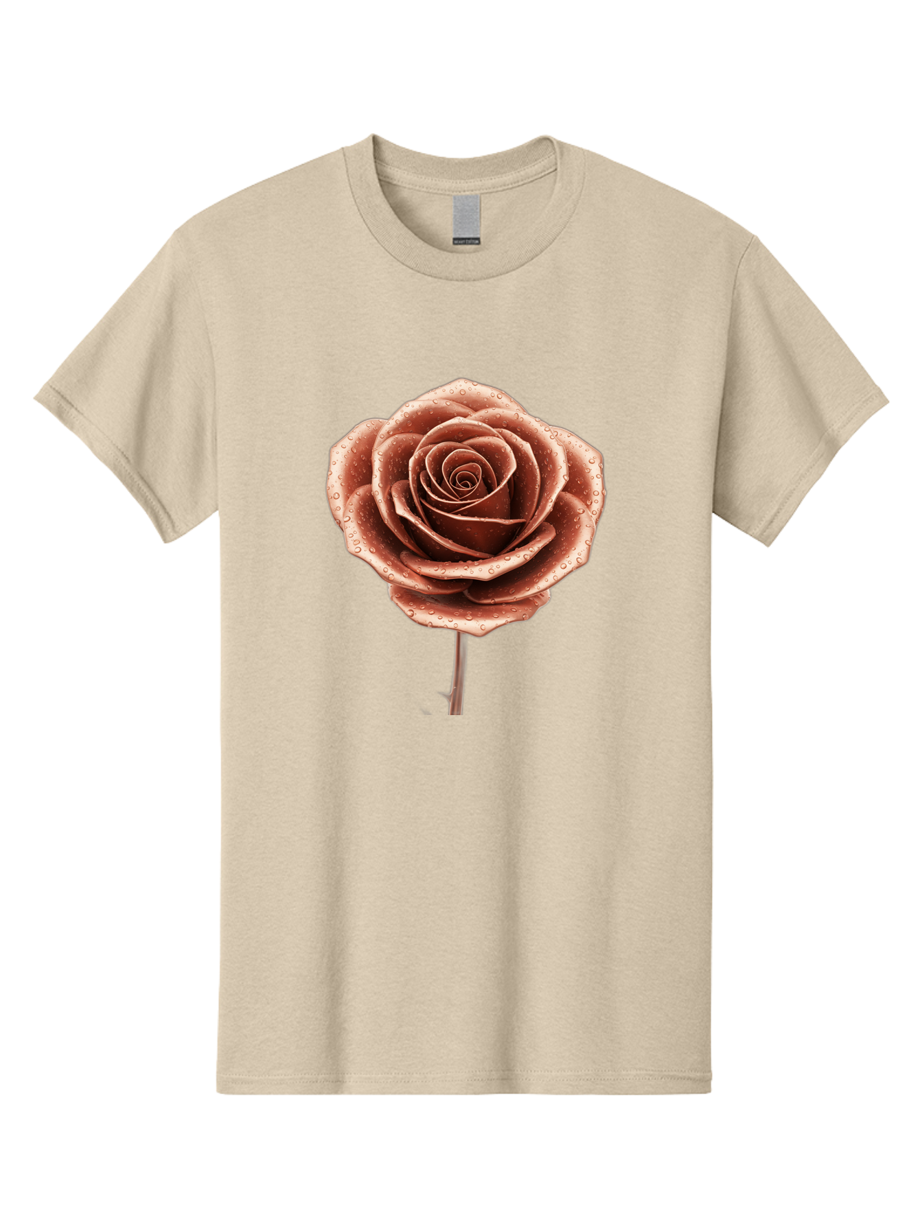 Rose-With-Water-Droplets Men'S Graphic Tee, 100% Cotton, Comfortable Casual Summer Wear, Machine Washable, Vintage Camera, Old Camera, Antique Camera, Black Camera, Classic Photography, Photography Equipment, Nostalgic Device, Film Camera, Bah045