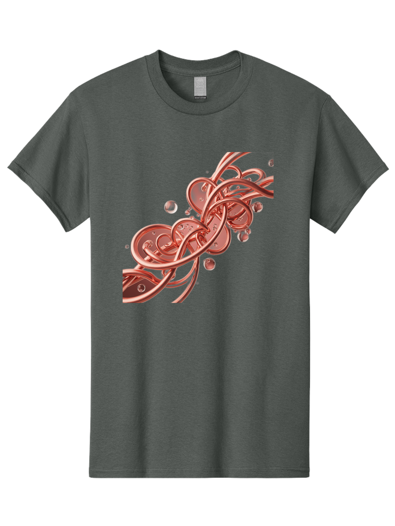 Rosegold-Abstract-Swirl Men'S Graphic Tee, 100% Cotton, Comfortable Casual Summer Wear, Machine Washable, Vintage Camera, Old Camera, Antique Camera, Black Camera, Classic Photography, Photography Equipment, Nostalgic Device, Film Camera, Bah046