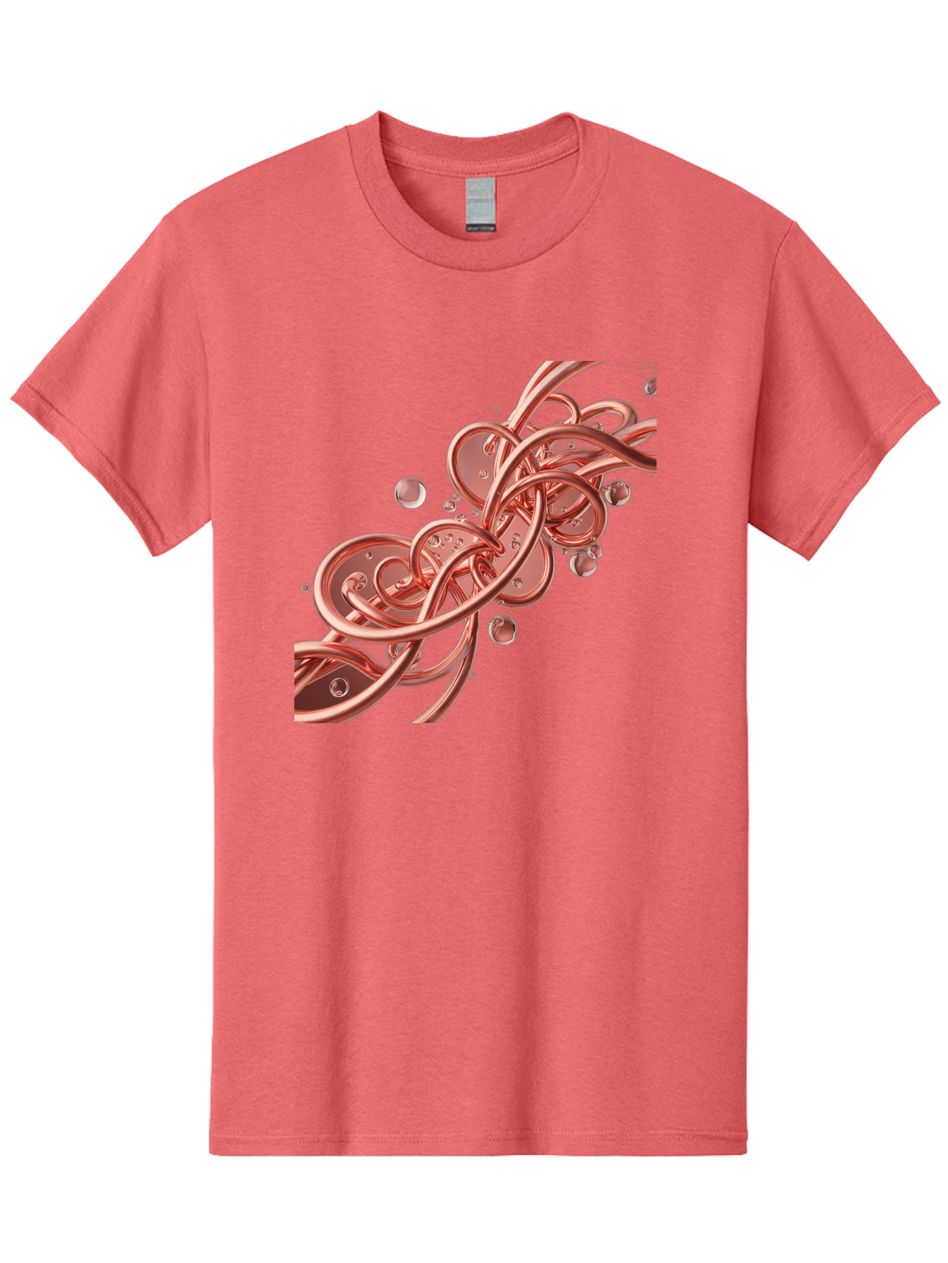 Rosegold-Abstract-Swirl Men'S Graphic Tee, 100% Cotton, Comfortable Casual Summer Wear, Machine Washable, Vintage Camera, Old Camera, Antique Camera, Black Camera, Classic Photography, Photography Equipment, Nostalgic Device, Film Camera, Bah046