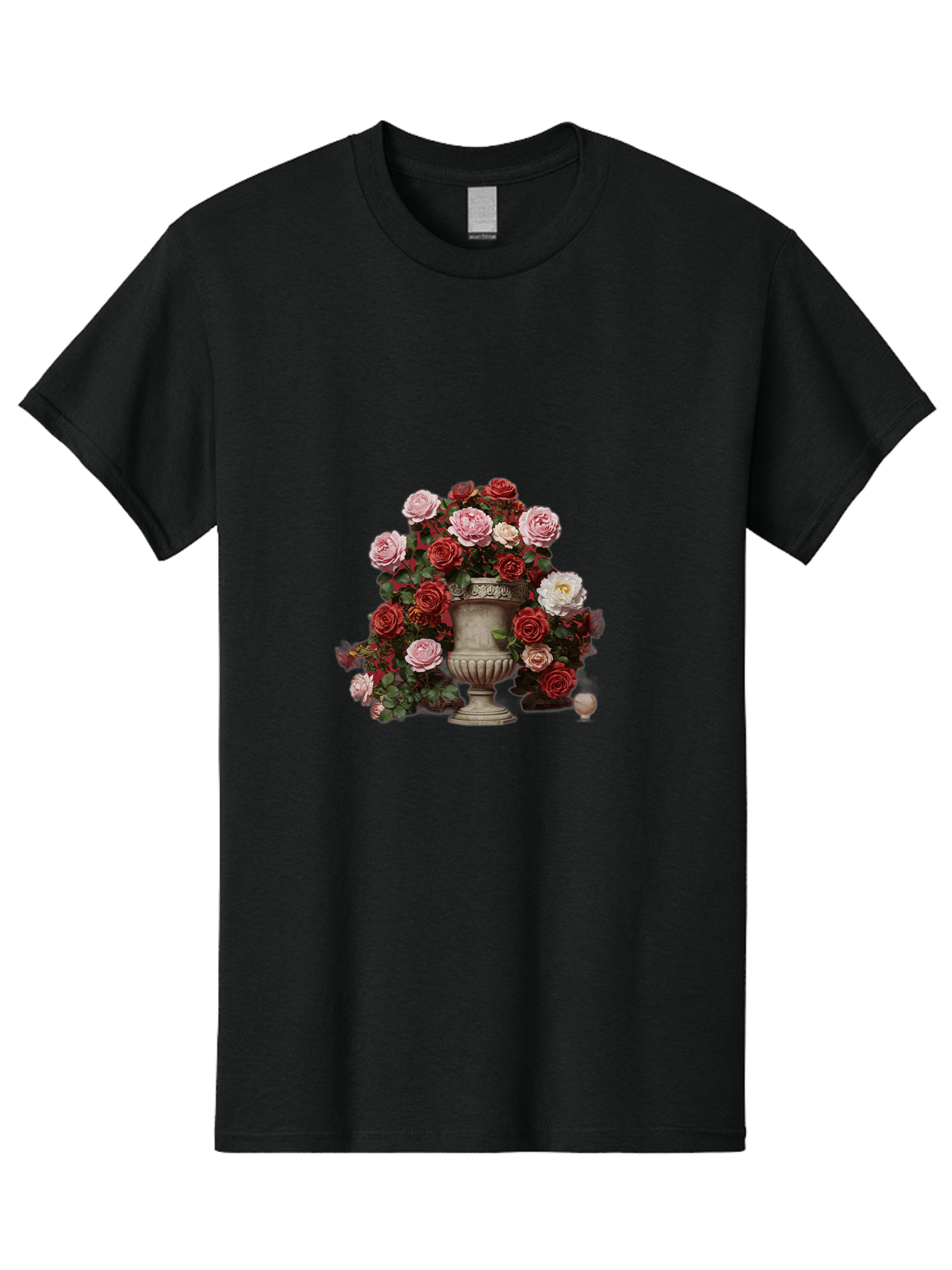 Roses-In-Vase Men'S Graphic Tee, 100% Cotton, Comfortable Casual Summer Wear, Machine Washable, Vintage Camera, Old Camera, Antique Camera, Black Camera, Classic Photography, Photography Equipment, Nostalgic Device, Film Camera, Camera Art Bah047