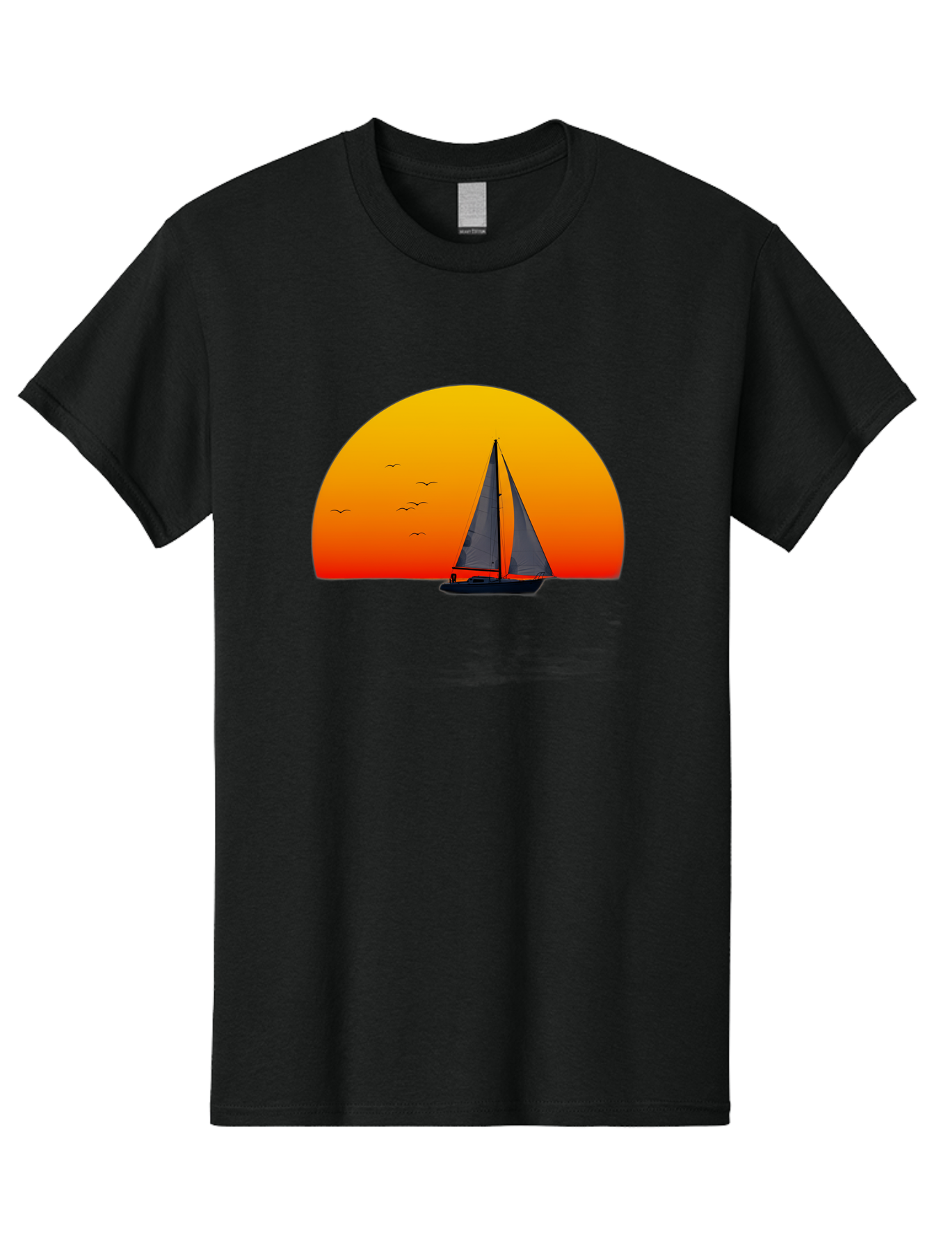 Sailboat-At-Sunset Men'S Graphic Tee, 100% Cotton, Comfortable Casual Summer Wear, Machine Washable, Vintage Camera, Old Camera, Antique Camera, Black Camera, Classic Photography, Photography Equipment, Nostalgic Device, Film Camera, Bah055