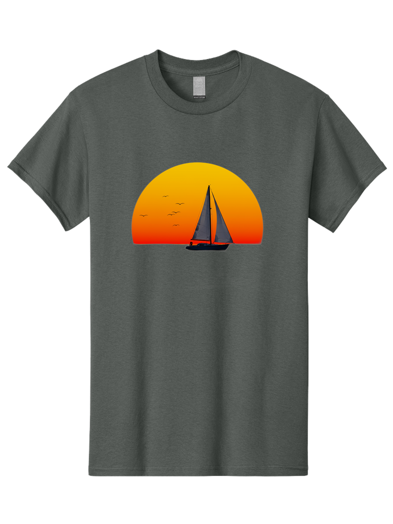 Sailboat-At-Sunset Men'S Graphic Tee, 100% Cotton, Comfortable Casual Summer Wear, Machine Washable, Vintage Camera, Old Camera, Antique Camera, Black Camera, Classic Photography, Photography Equipment, Nostalgic Device, Film Camera, Bah055