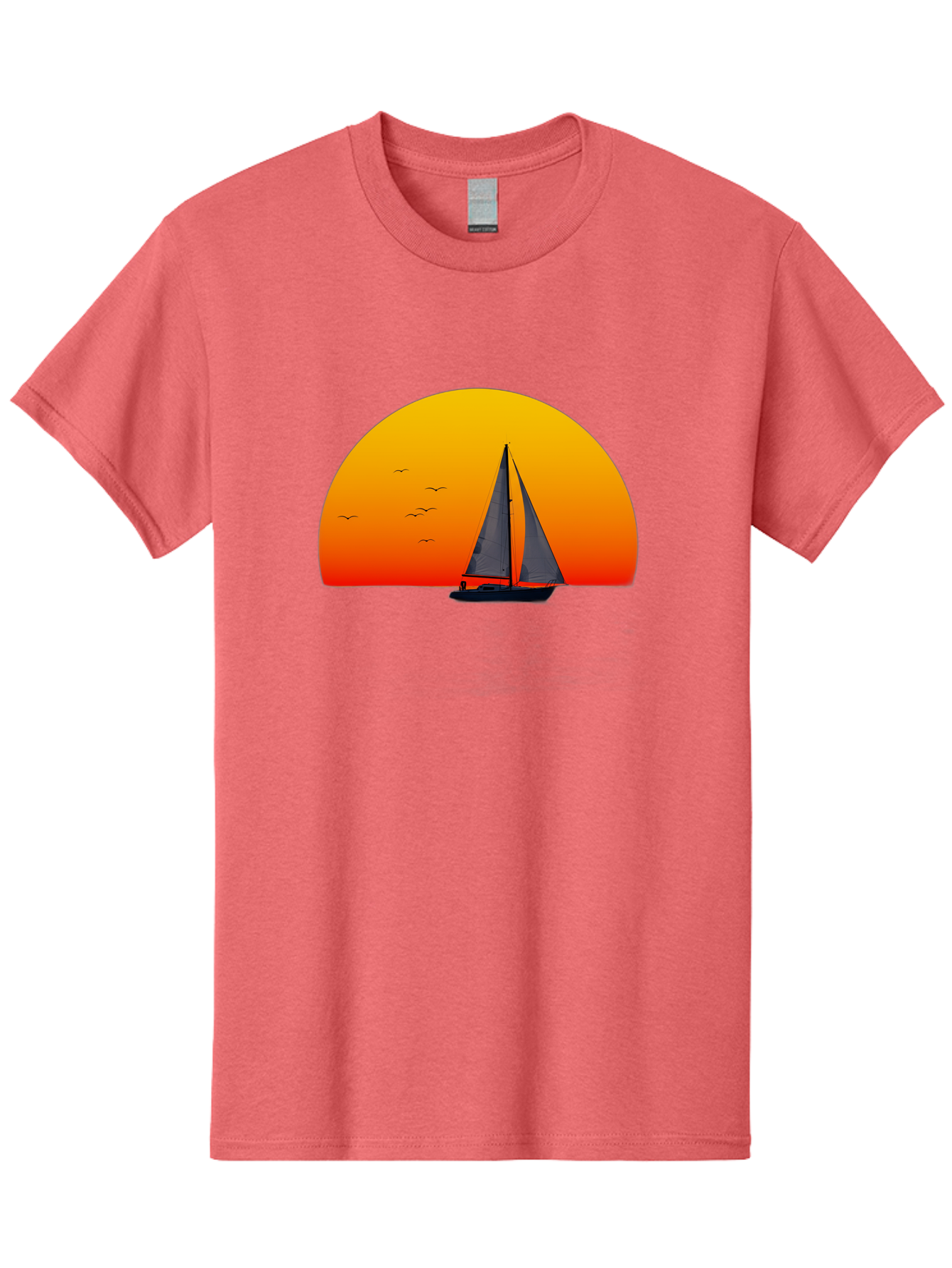 Sailboat-At-Sunset Men'S Graphic Tee, 100% Cotton, Comfortable Casual Summer Wear, Machine Washable, Vintage Camera, Old Camera, Antique Camera, Black Camera, Classic Photography, Photography Equipment, Nostalgic Device, Film Camera, Bah055
