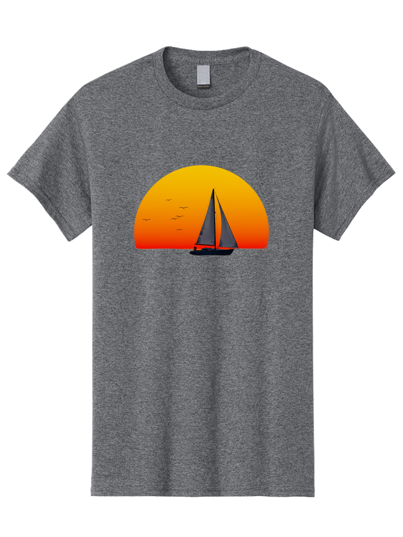 Sailboat-At-Sunset Men'S Graphic Tee, 100% Cotton, Comfortable Casual Summer Wear, Machine Washable, Vintage Camera, Old Camera, Antique Camera, Black Camera, Classic Photography, Photography Equipment, Nostalgic Device, Film Camera, Bah055