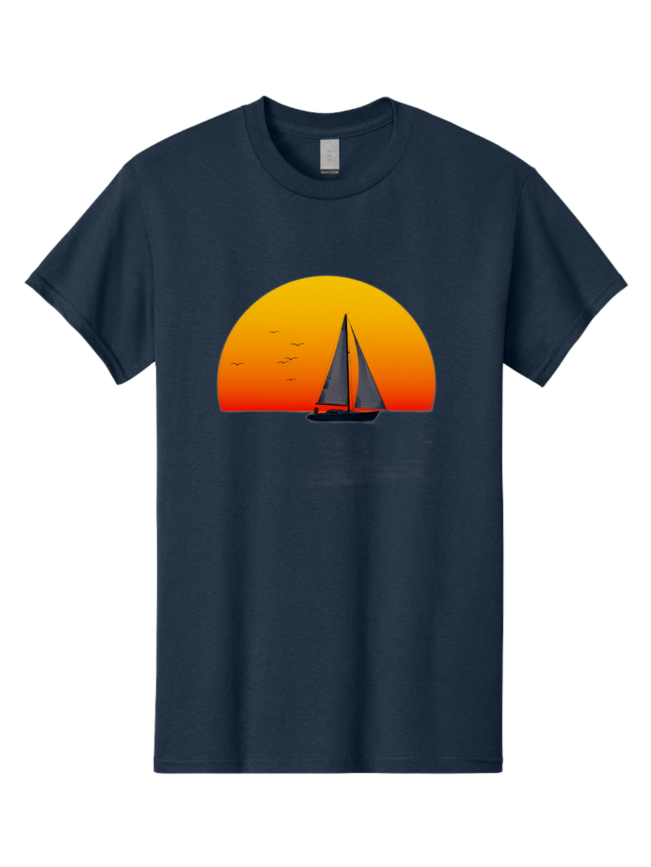 Sailboat-At-Sunset Men'S Graphic Tee, 100% Cotton, Comfortable Casual Summer Wear, Machine Washable, Vintage Camera, Old Camera, Antique Camera, Black Camera, Classic Photography, Photography Equipment, Nostalgic Device, Film Camera, Bah055